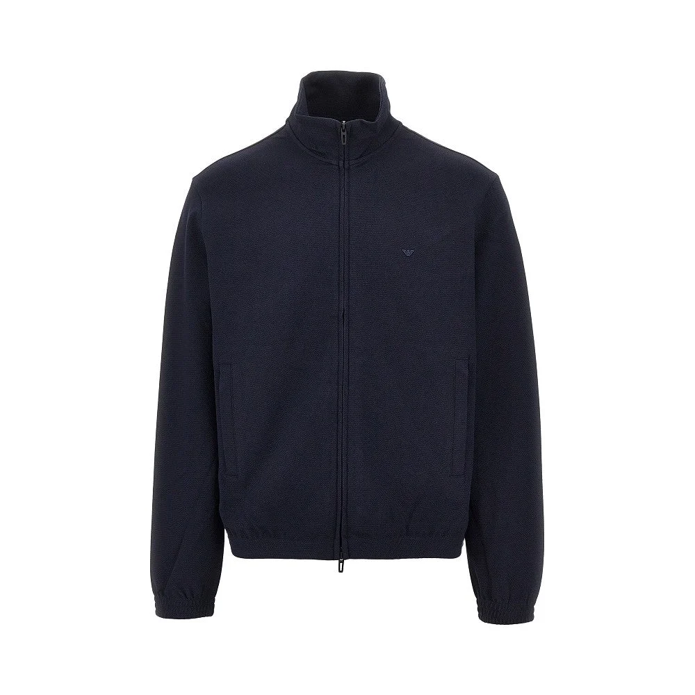 PIQUET JERSEY FULL-ZIP SWEATSHIRT - 1