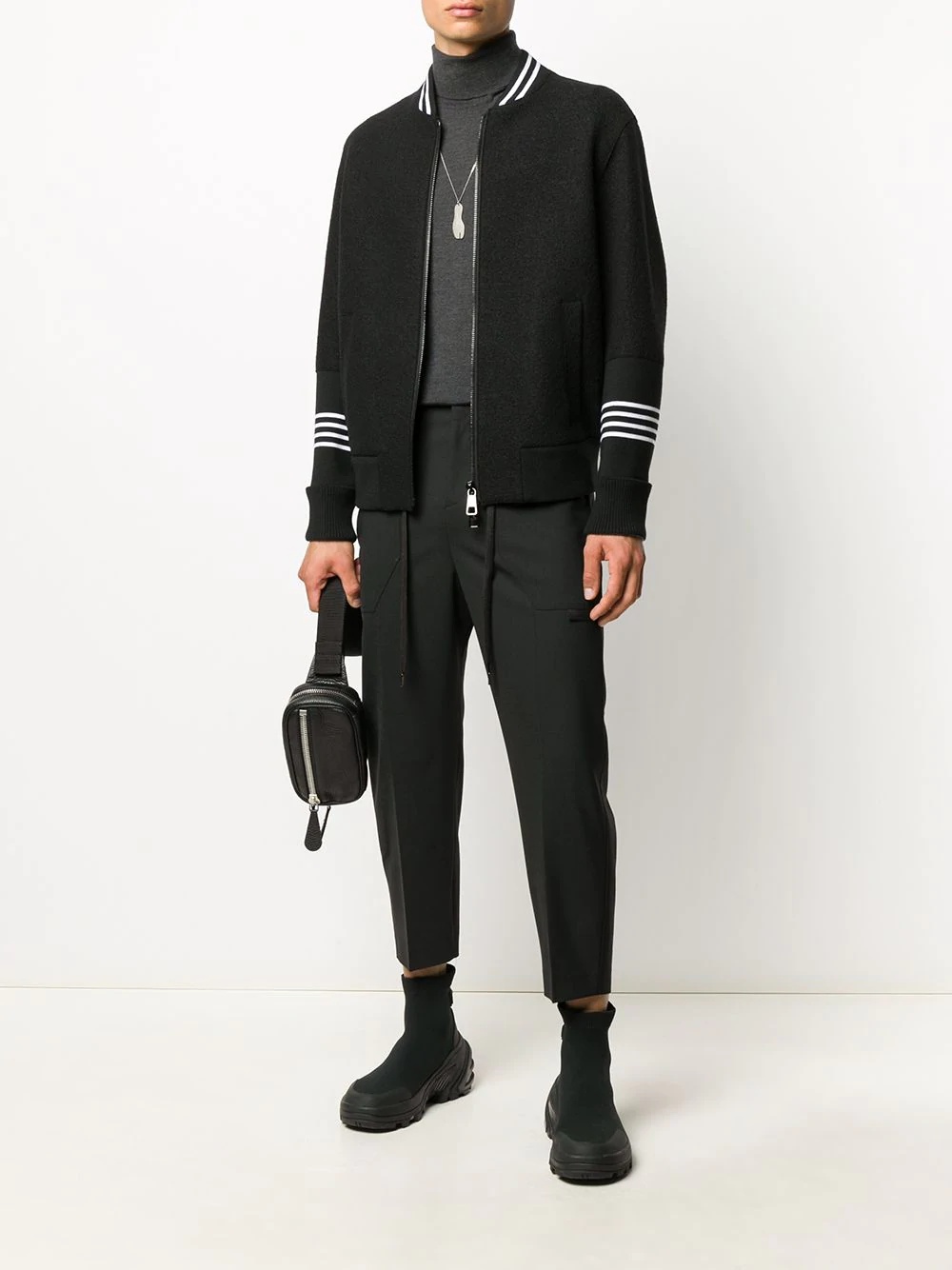 contrast trim bomber jacket - 2