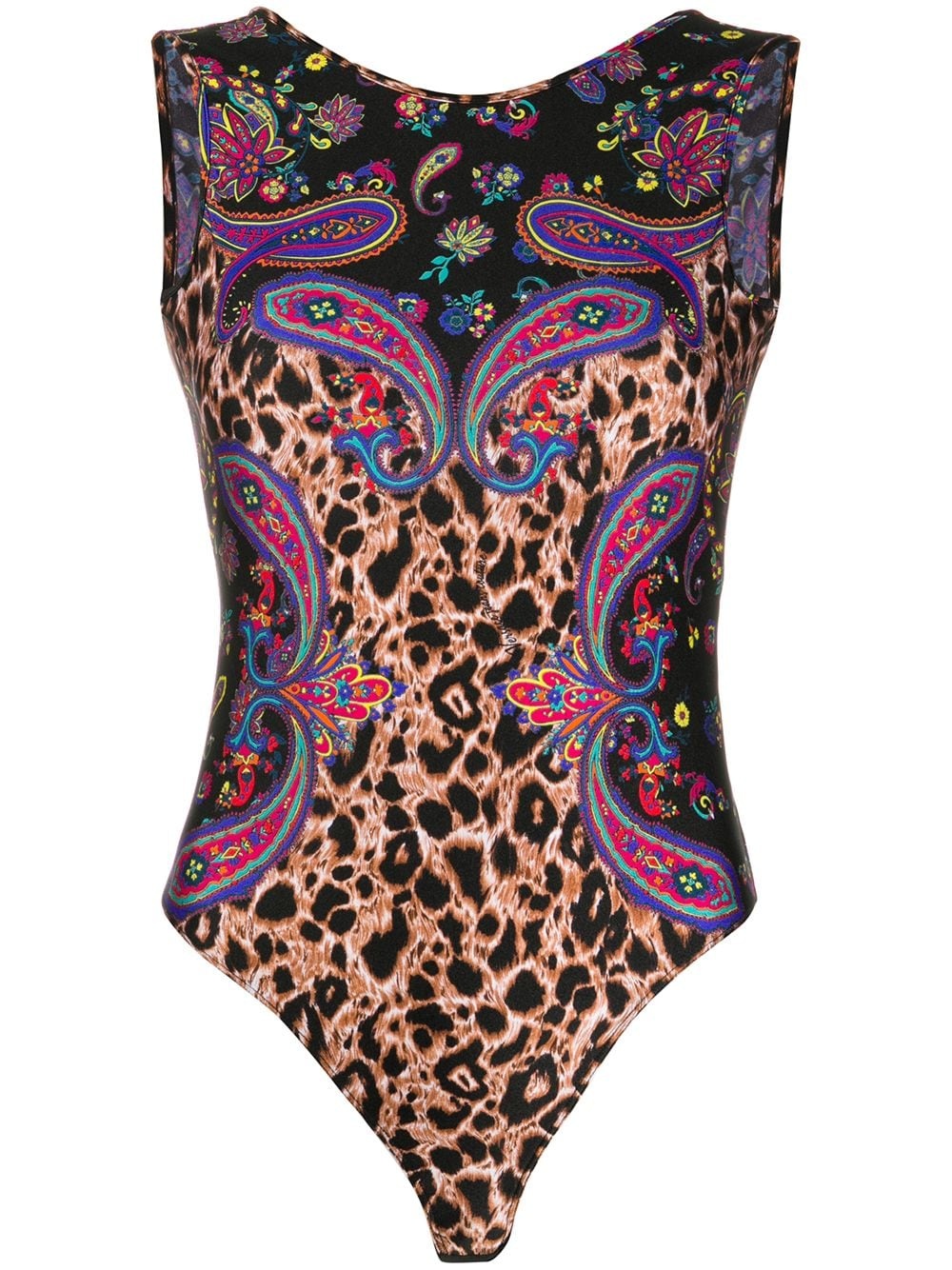 paisley-print sleeveless bodysuit - 1