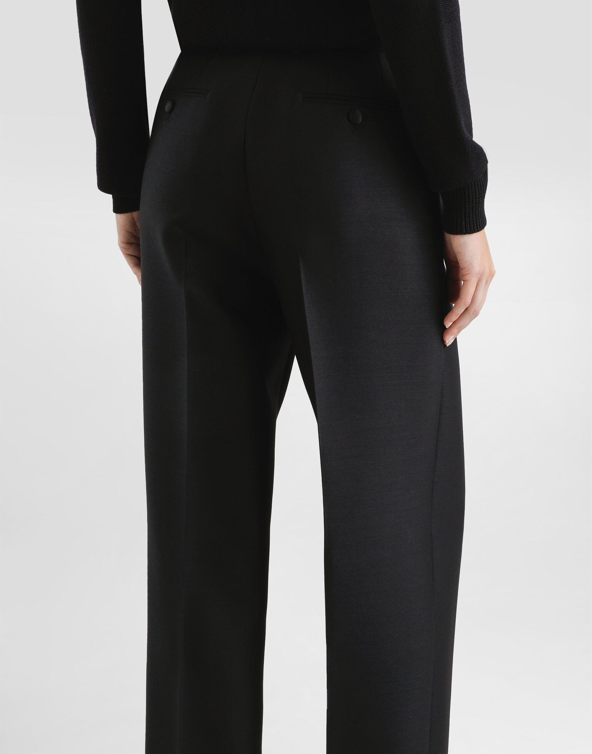 Wool and silk faille trousers - 5