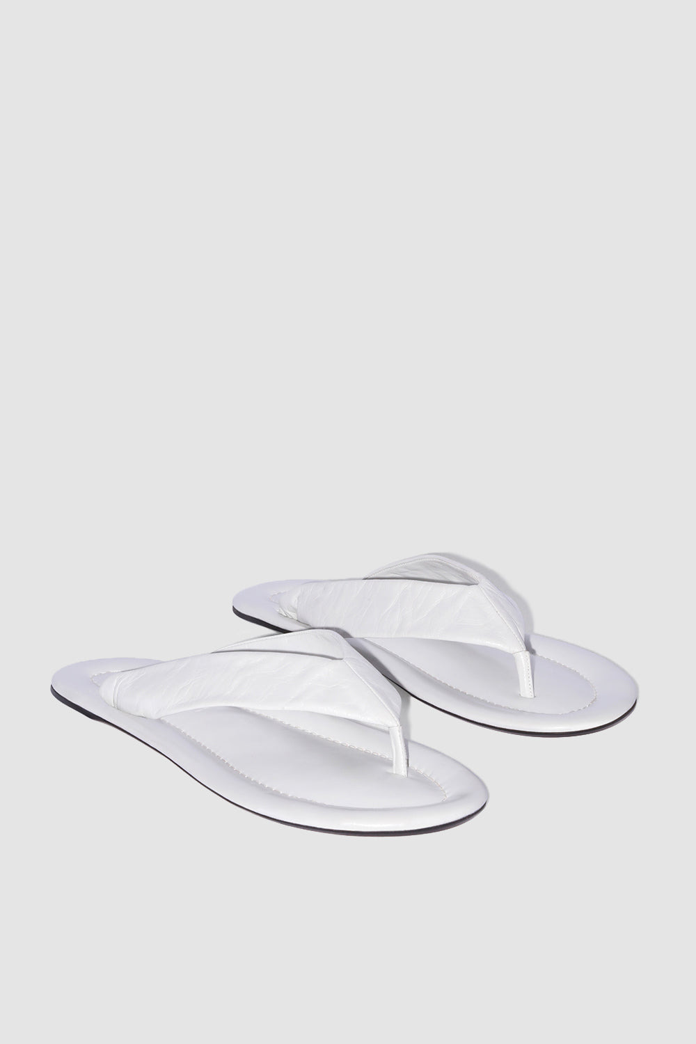 Dasha Burrata Creased Calf Leather Flip-Flop Sandal - 2