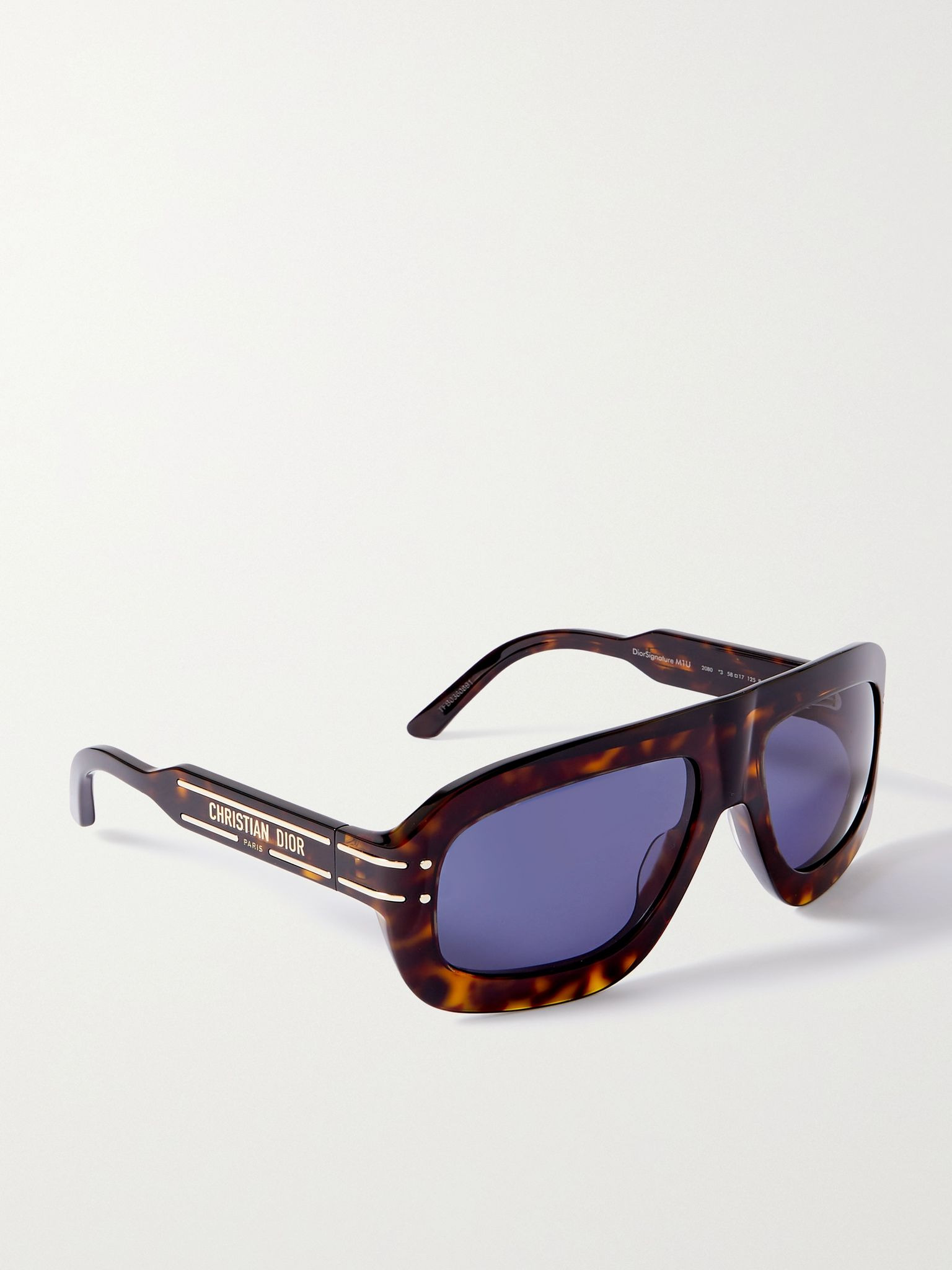 DiorSignature M1U aviator-style tortoiseshell acetate sunglasses Tortoiseshell - 3