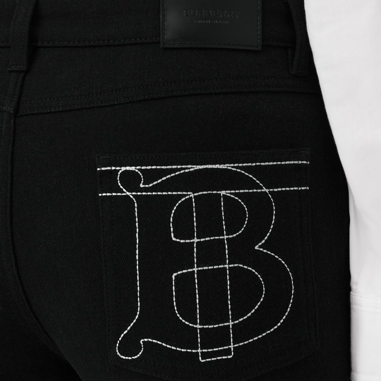 Skinny Fit Monogram Motif Japanese Denim Jeans - 3