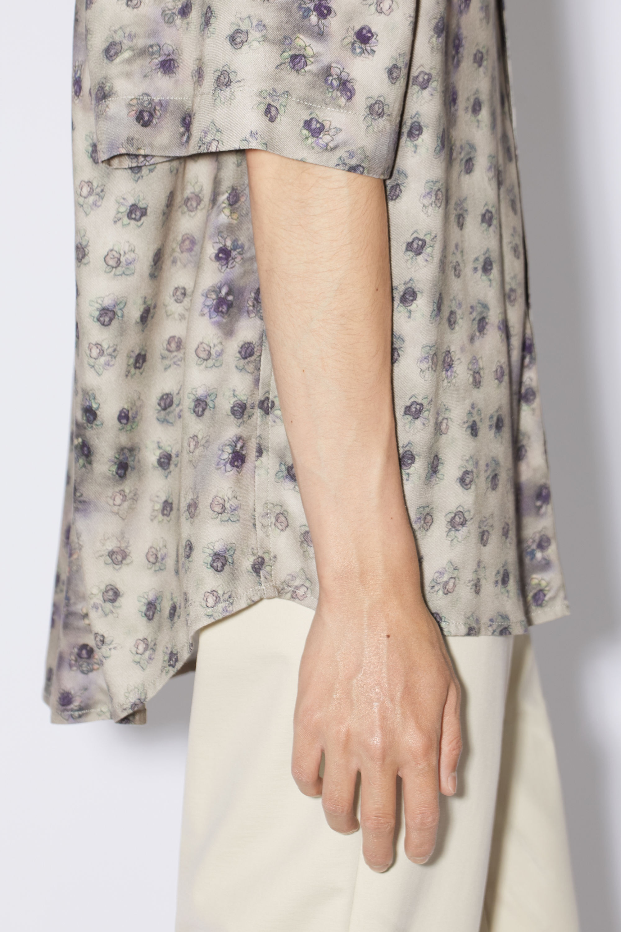 Button-up short sleeve shirt - Grey/dark blue - 4