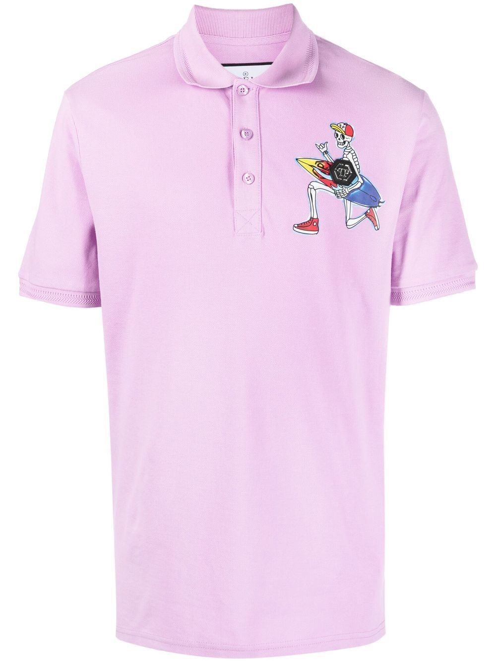 graphic-print polo shirt - 1