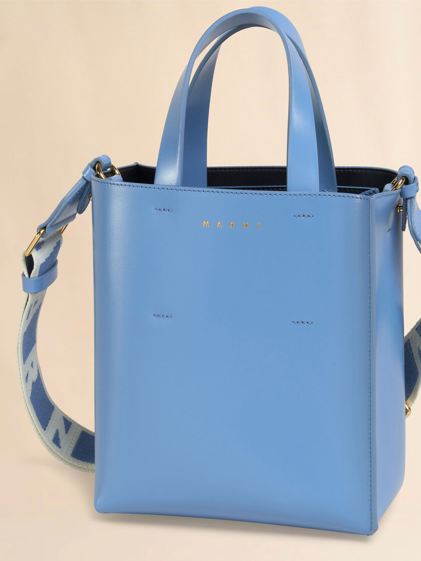 MUSEO MINI BAG IN TURQUOISE LEATHER - 4