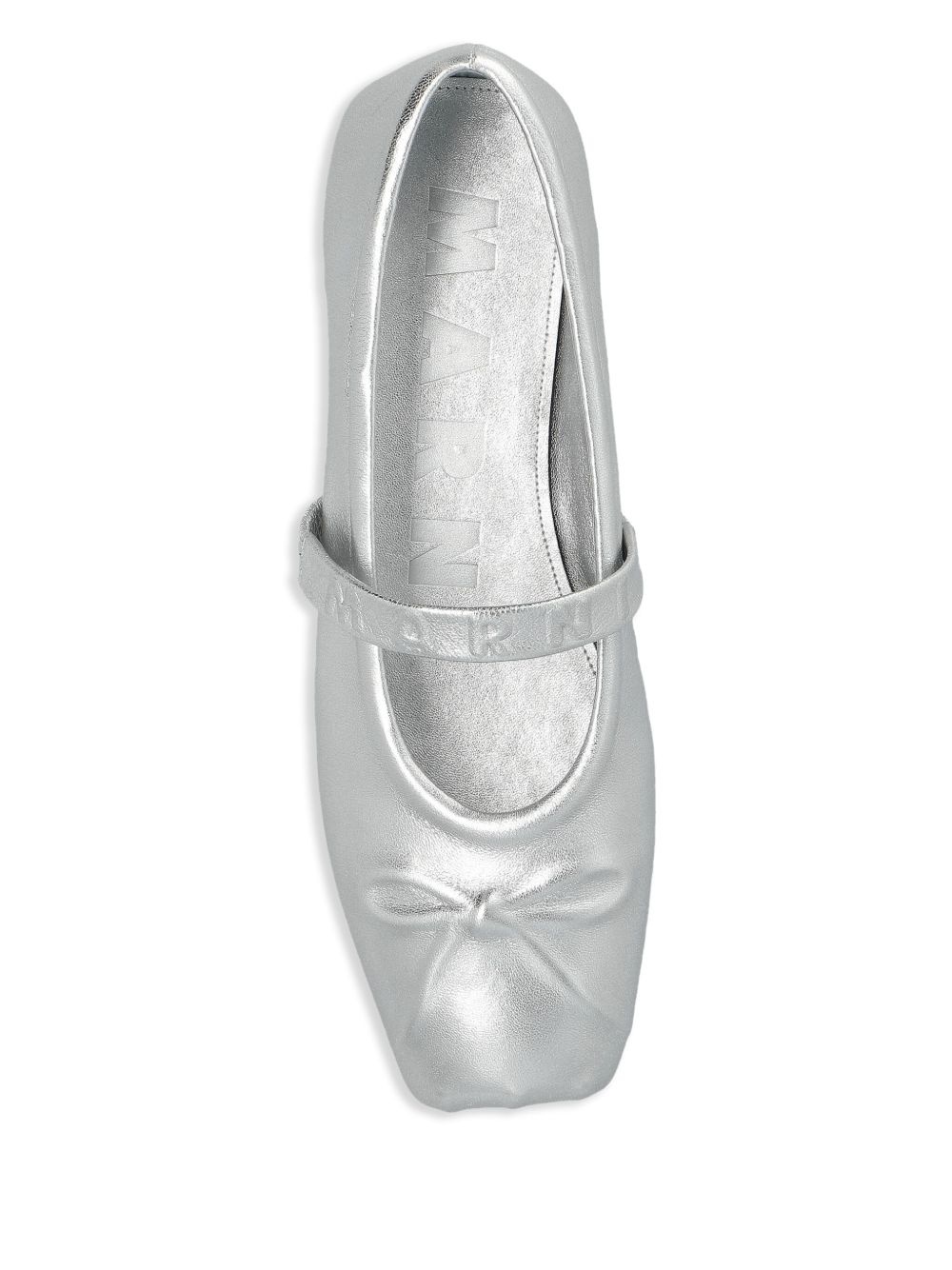 metallic ballerina shoes - 4