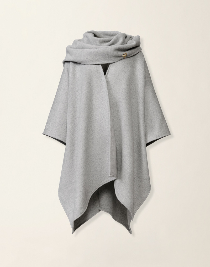 Wool cape with scarf 1