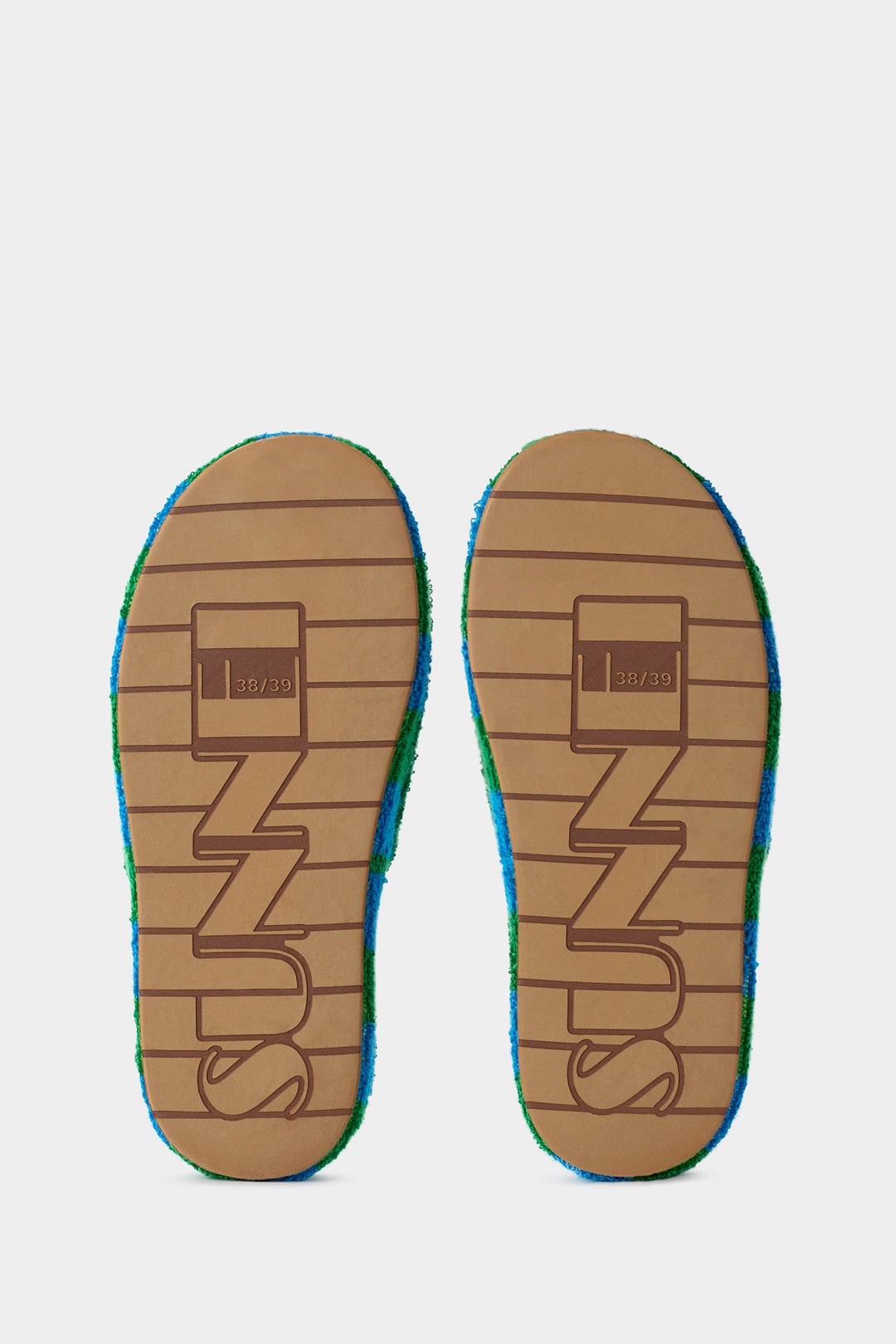 TOWEL DREAMY SLIDERS / azure & green stripes - 4