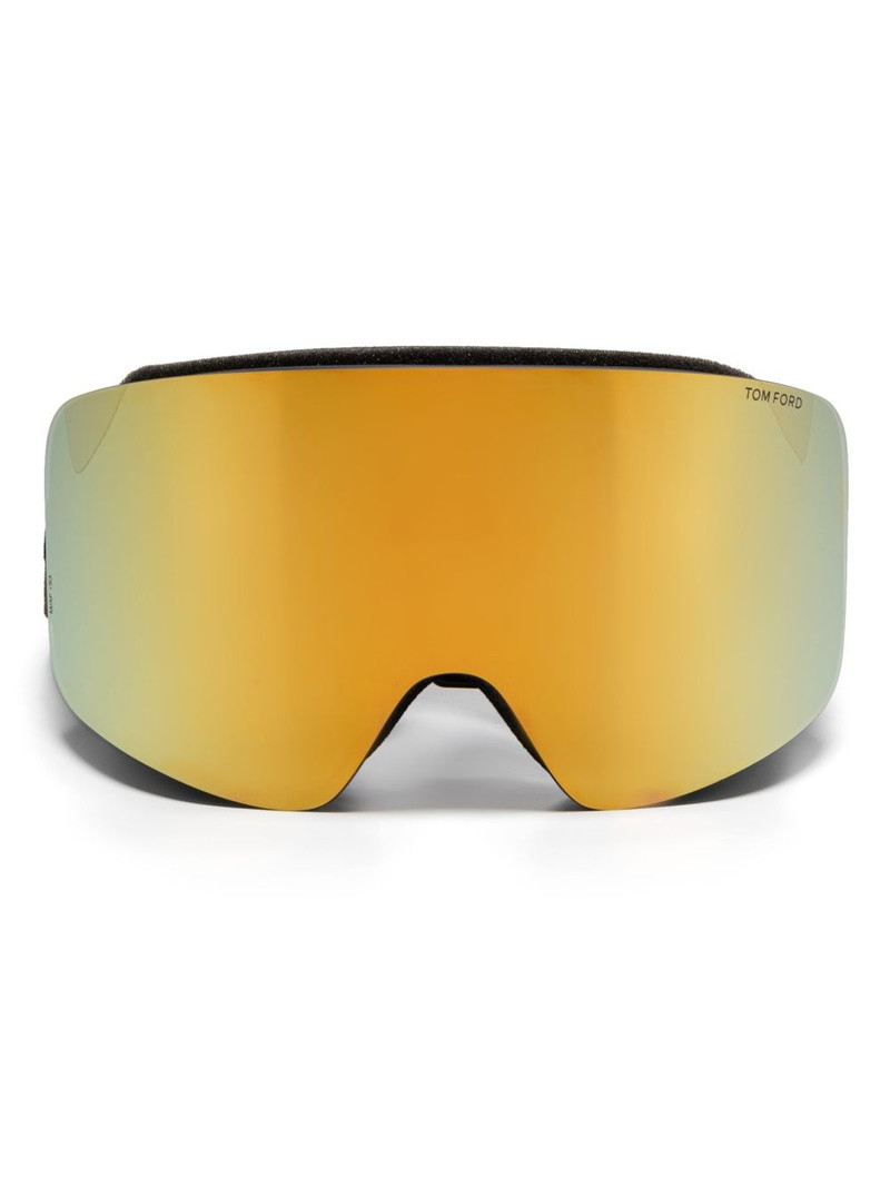 logo-band mirrored-lenses ski goggles 1