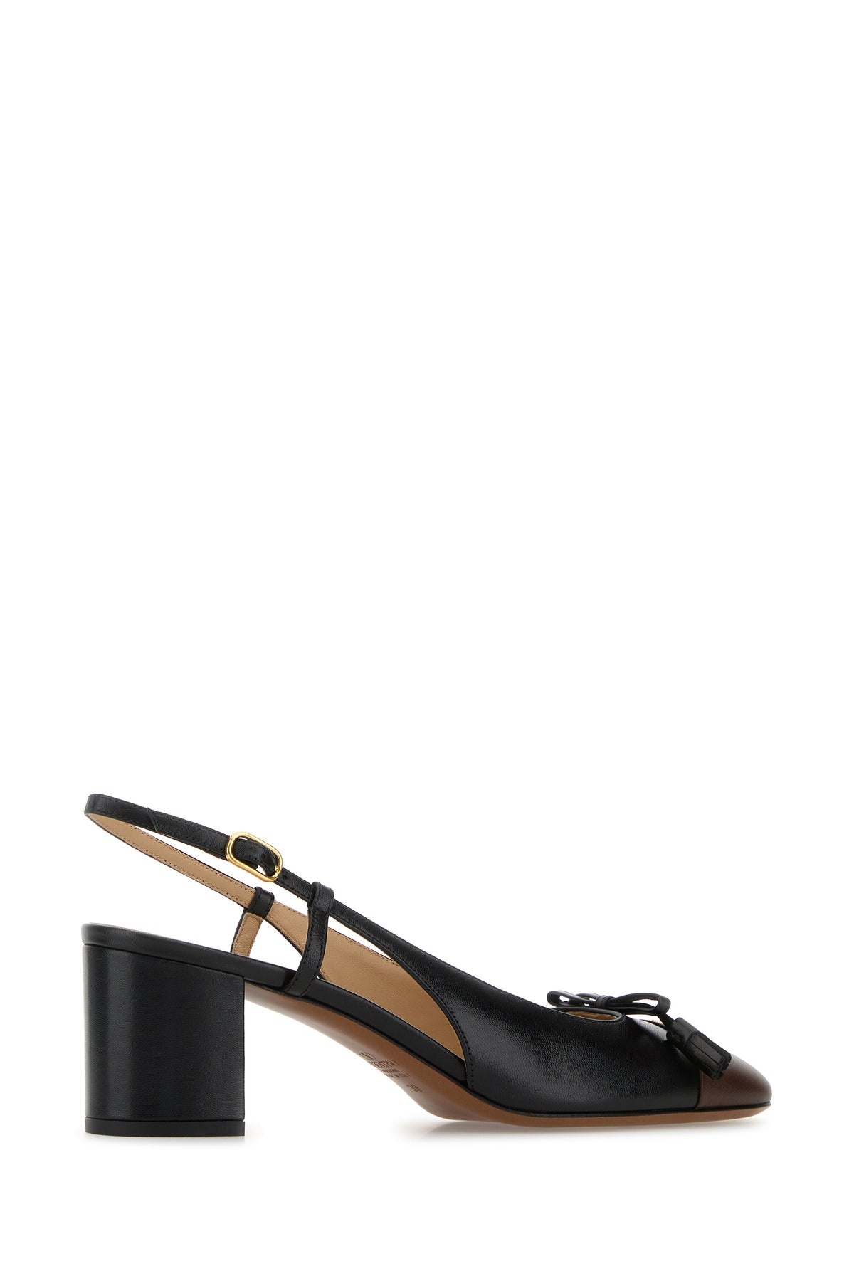 Black leather VLogo Signature pumps - 3