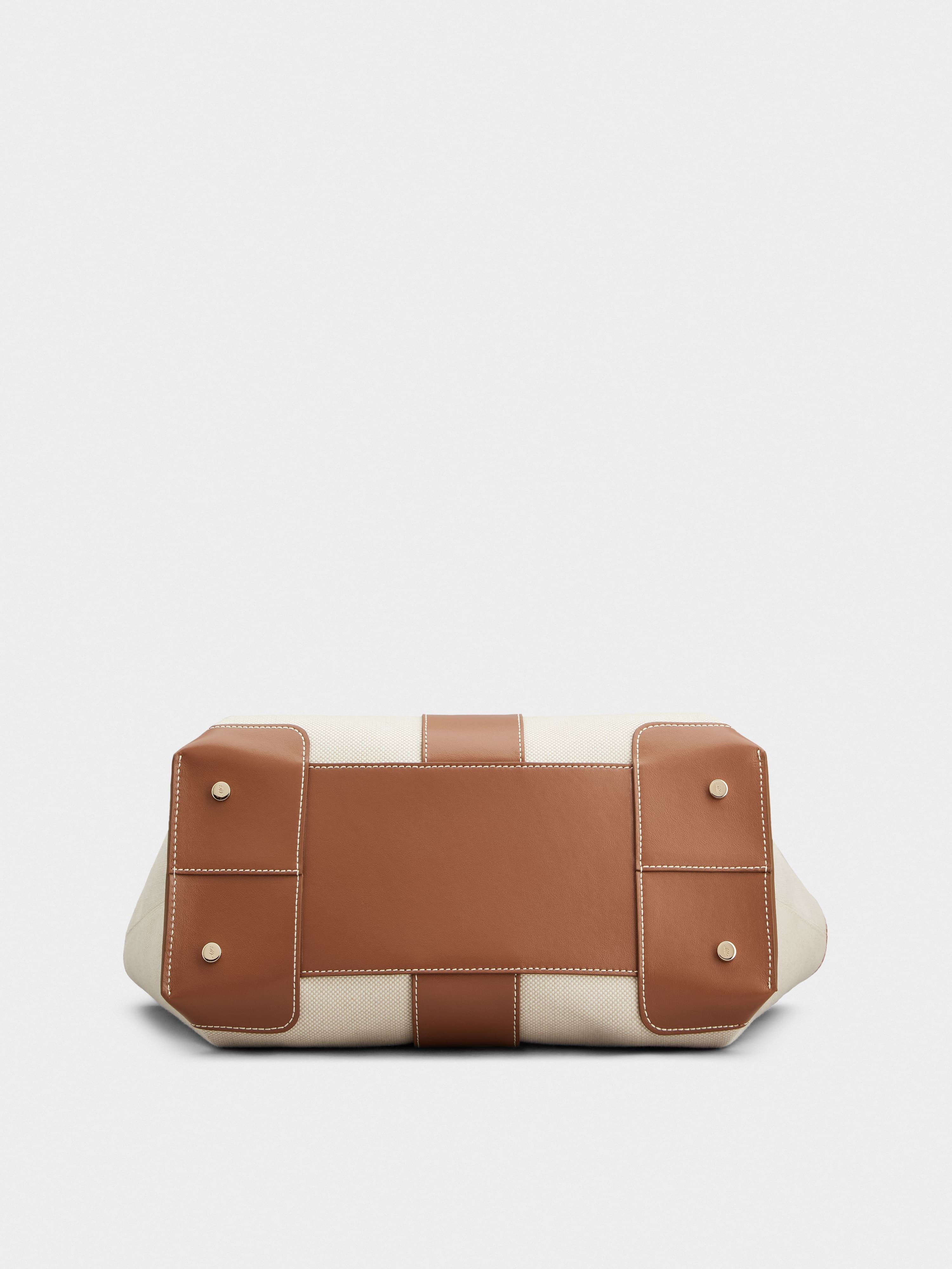 Viv' Choc Medium Shopping Bag in canvas - 5