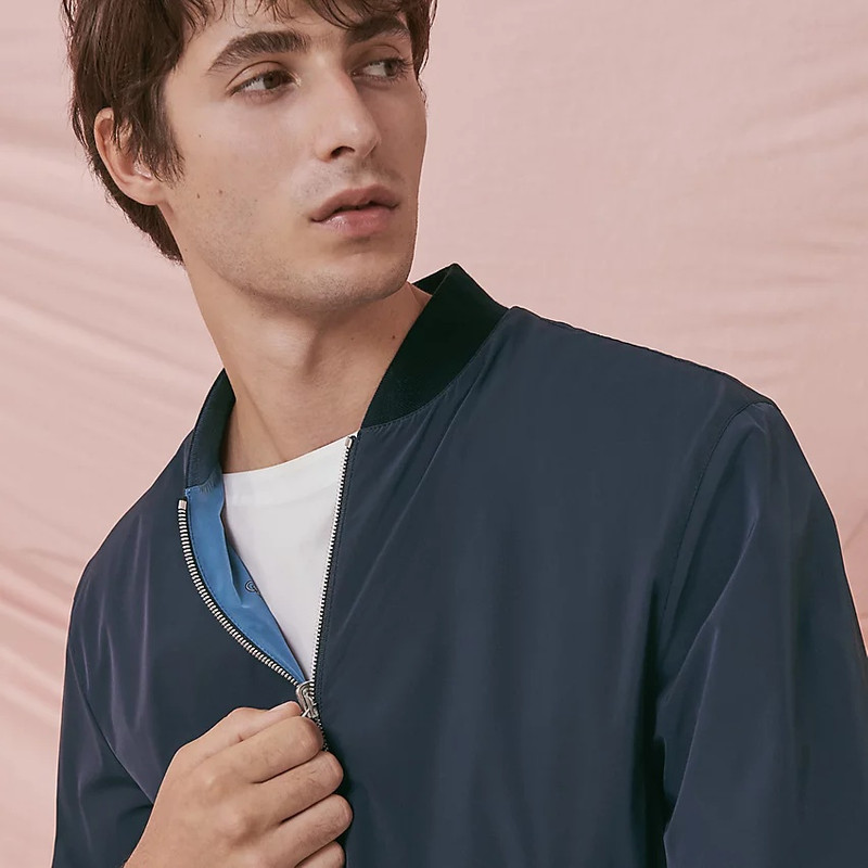 "Mors et Gourmettes" reversible rib trim jacket 5