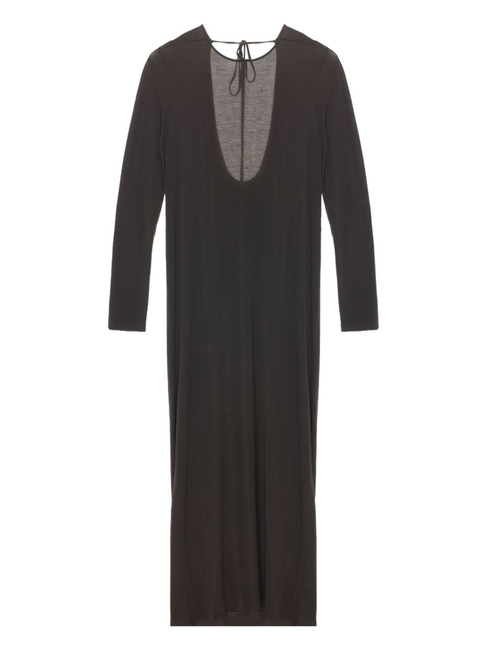 DEA tie-back long-sleeve maxi dress - 4