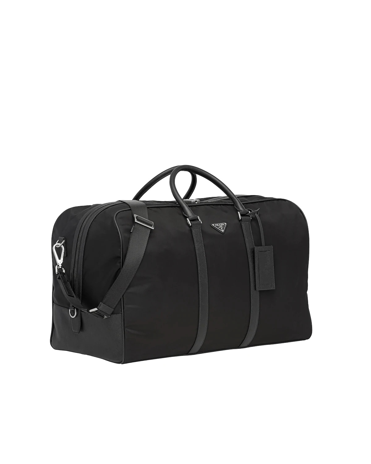 Nylon and Saffiano Leather Duffle Bag - 3