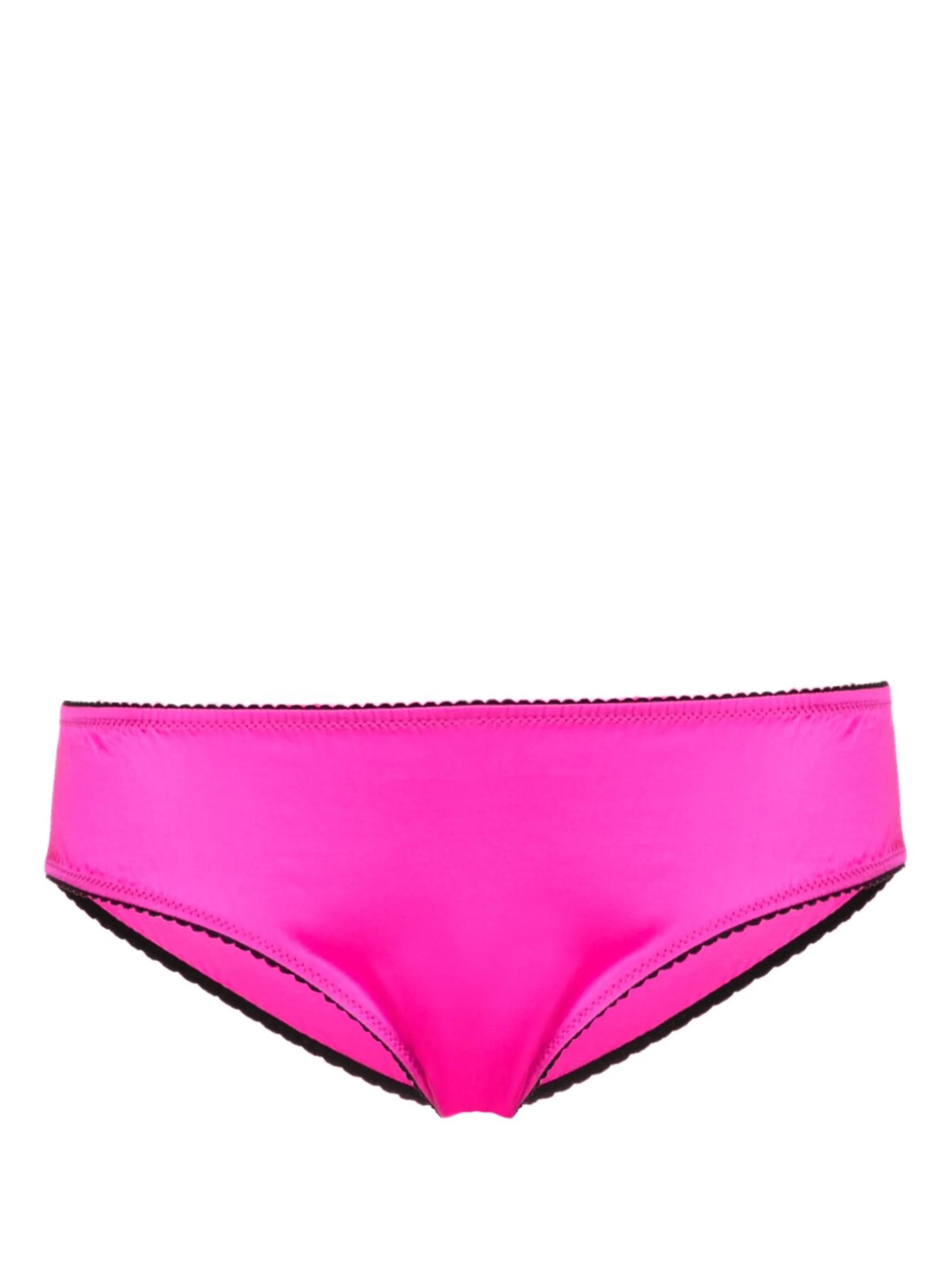 mid-rise satin briefs - 1