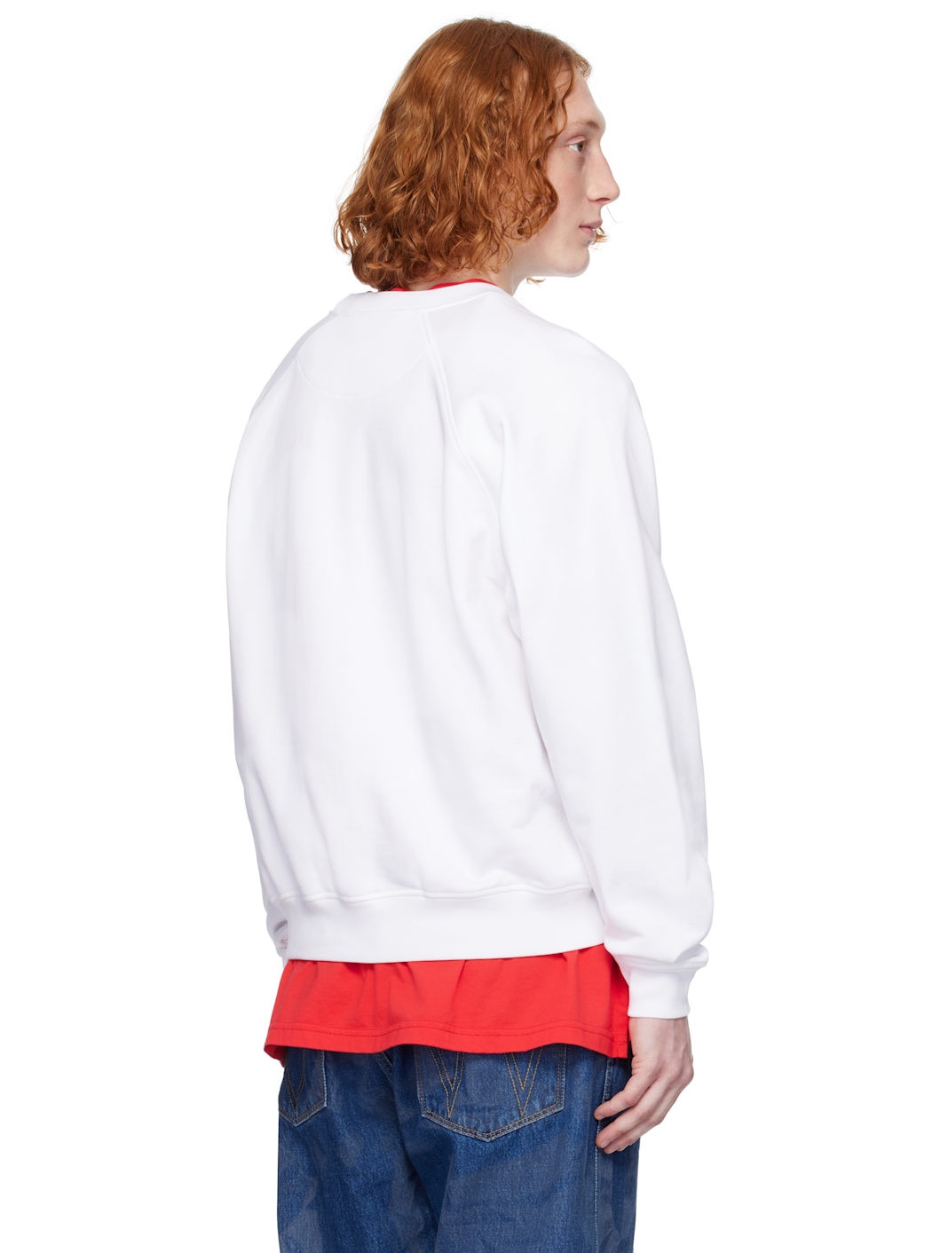 White Stencil Orb Raglan Sweatshirt - 3