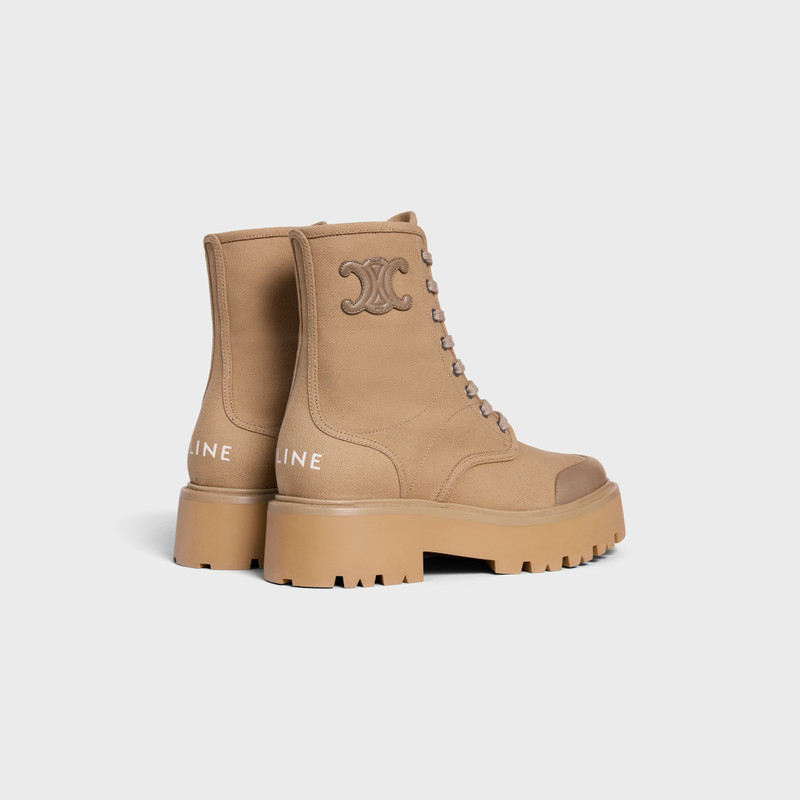 CELINE CELINE BULKY LACE-UP BOOT IN CANVAS & CALFSKIN outlook