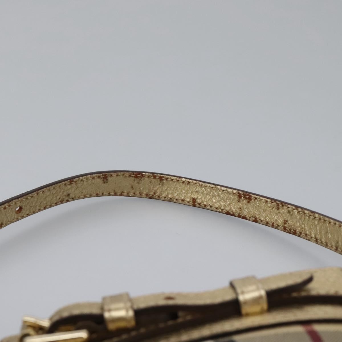 Burberry Nova Check Shoulder Bag Pvc Beige Gold - 9