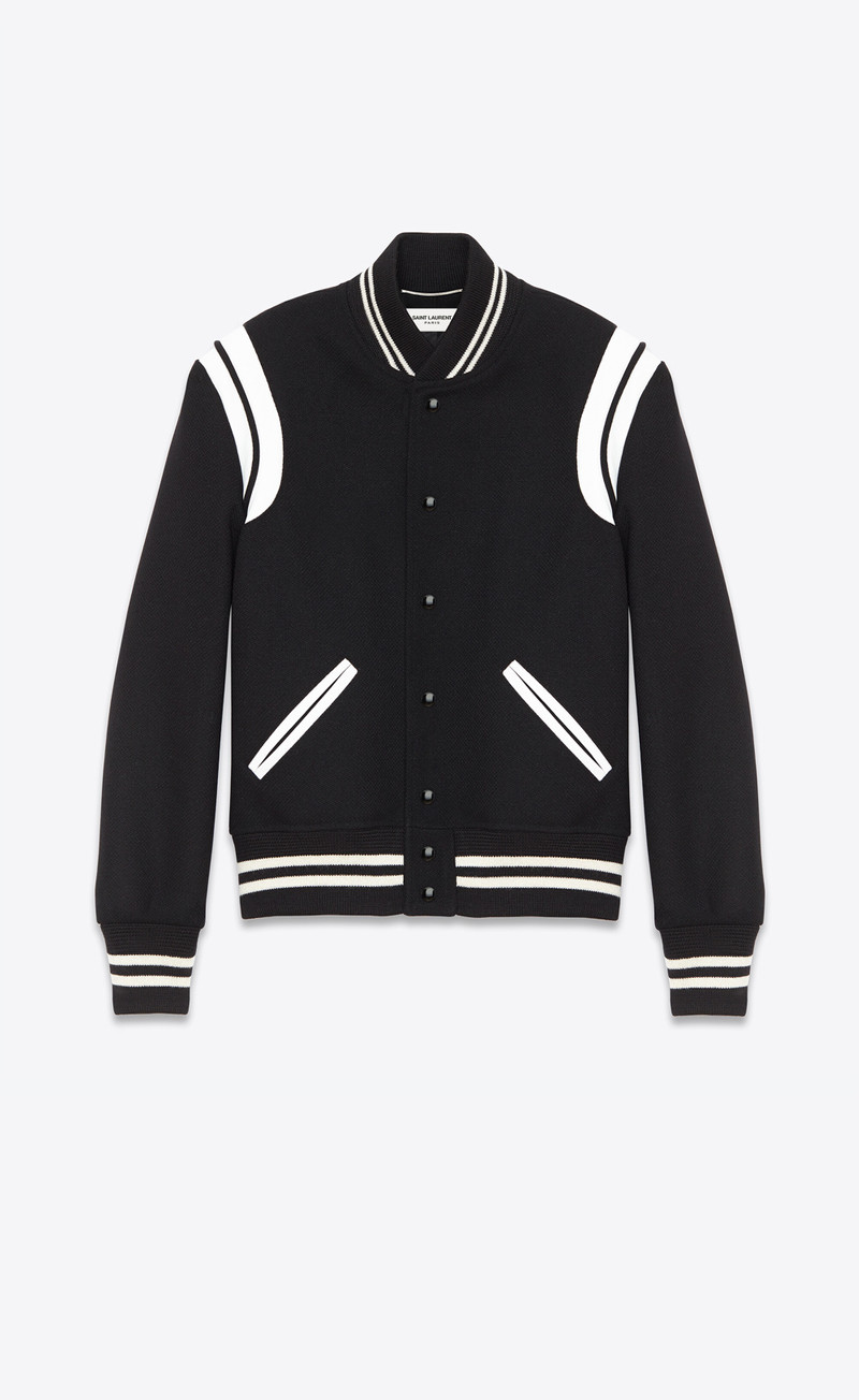saint laurent teddy jacket in wool - 1