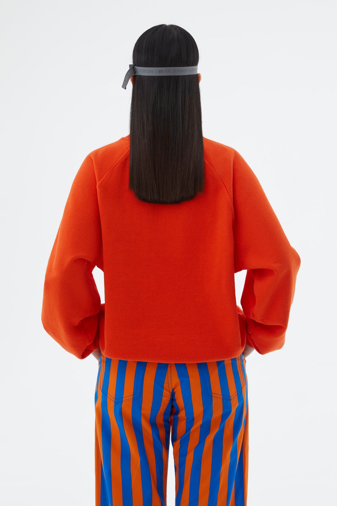 ORANGE SWEATSHIRT WITH EMBROIDERED LOGO - 8