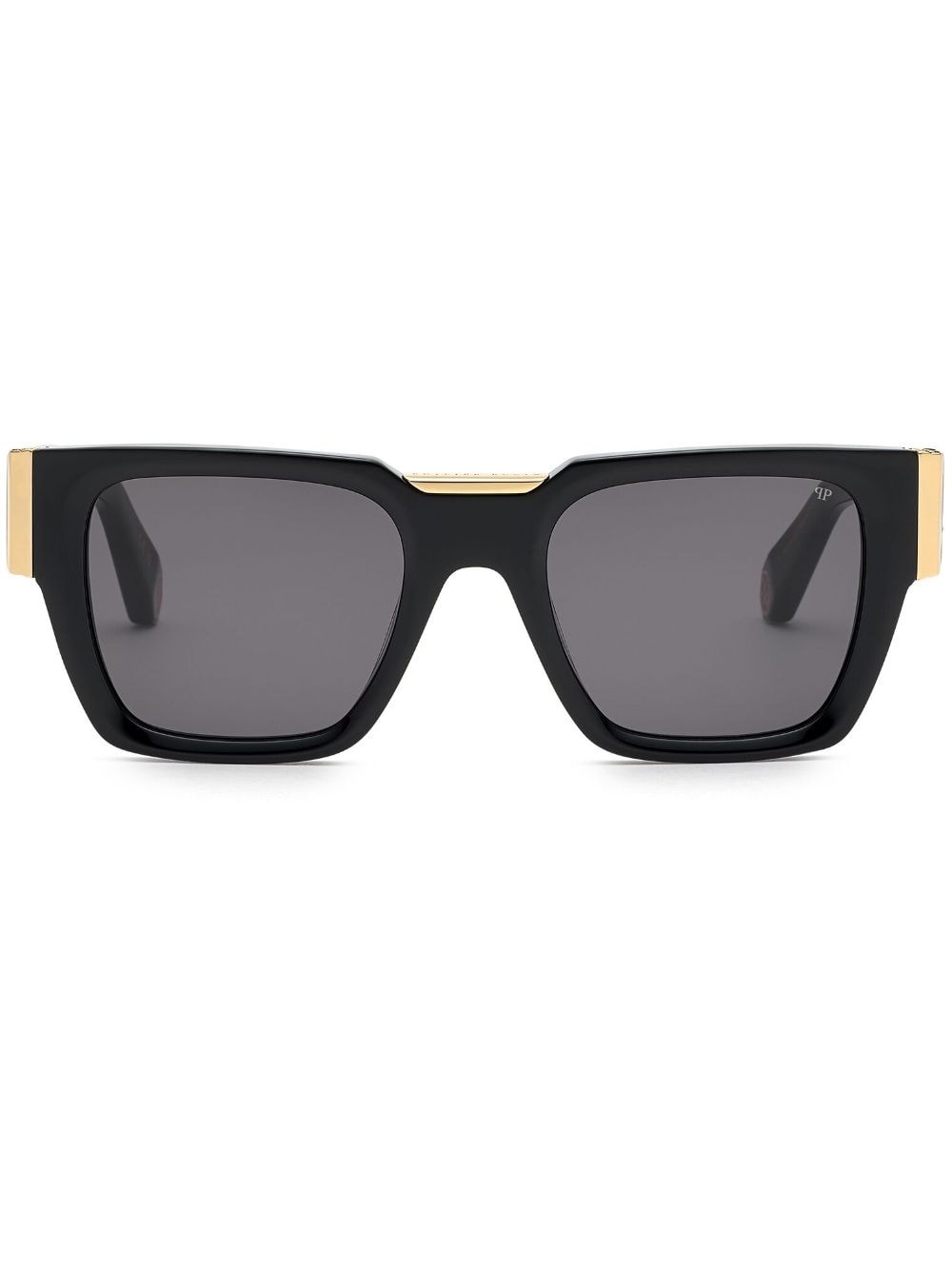 logo-plaque square-frame sunglasses - 1