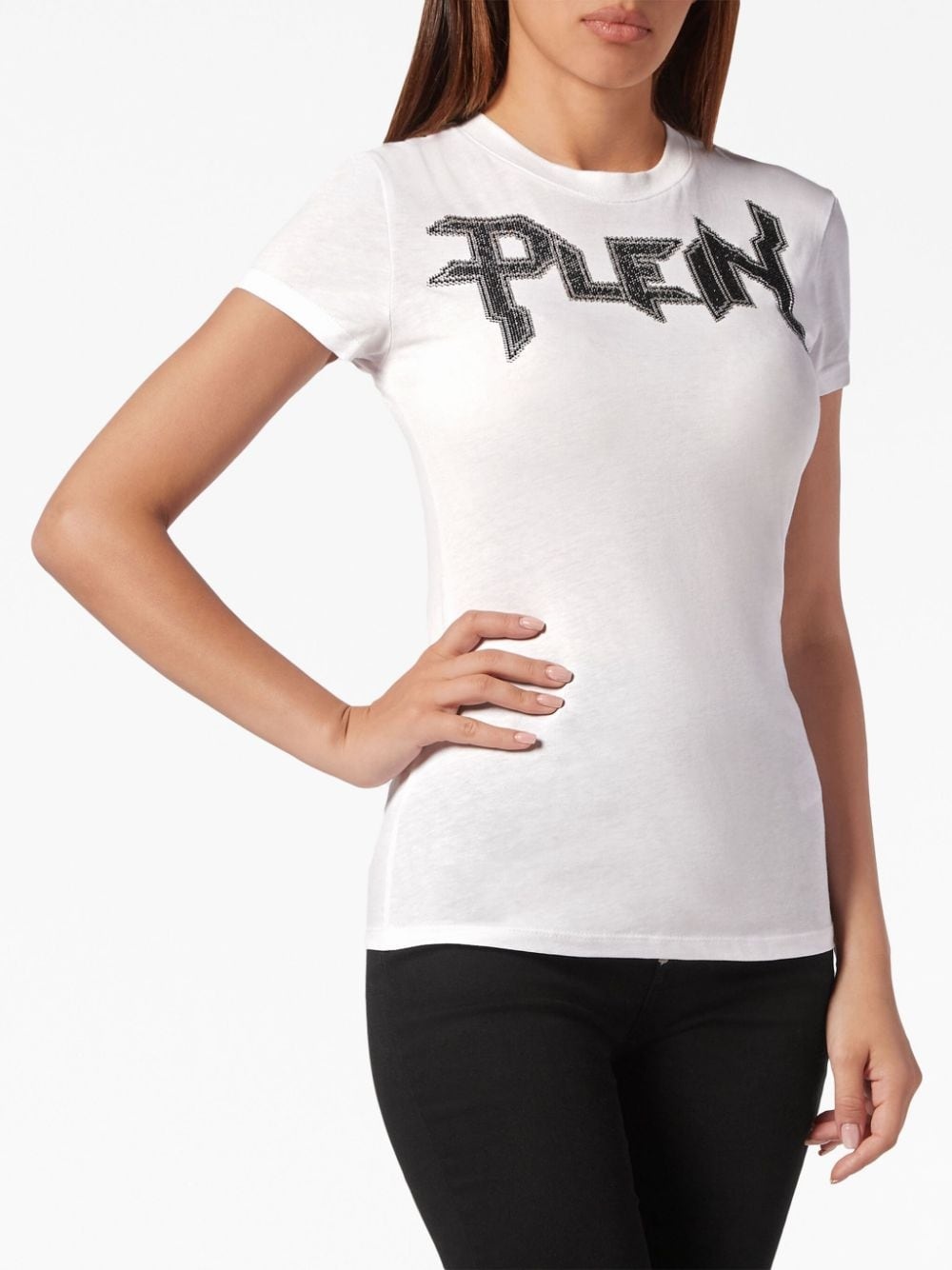 logo-embellished cotton T-shirt - 3