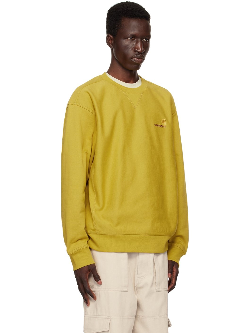 Khaki American Script Sweatshirt - 2