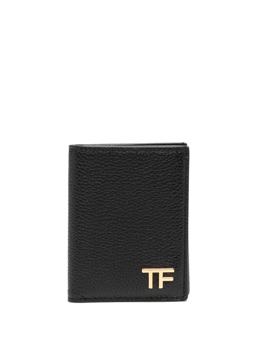 logo-plaque leather wallet - 1