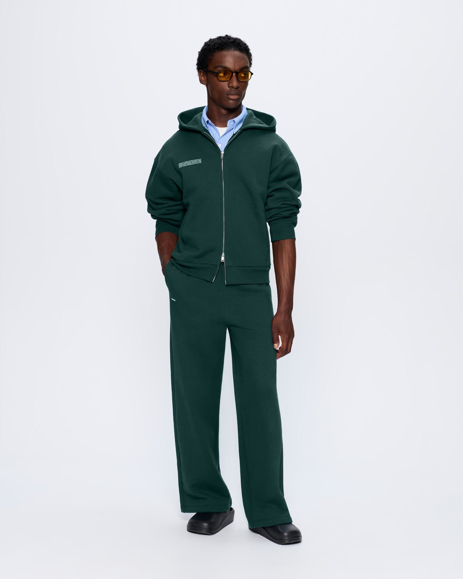 Mens 365 Heavyweight Two-Way Zip-Through Hoodie - - 3
