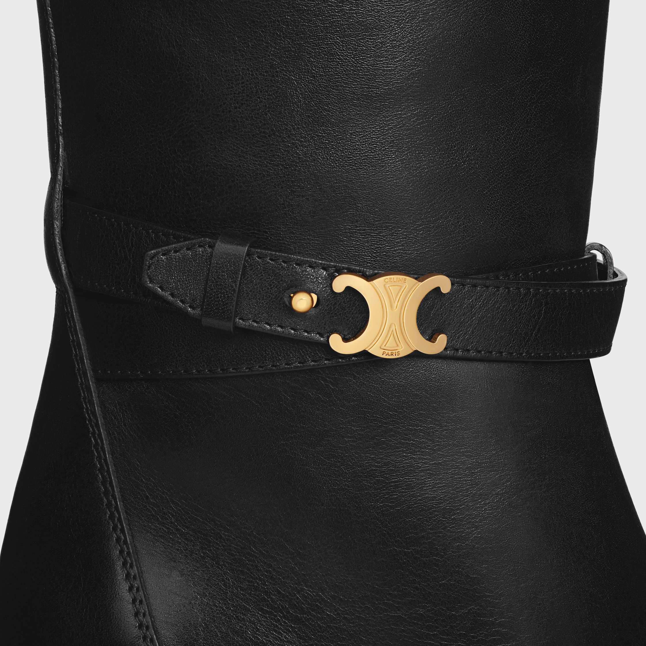 CELINE GARANCE TRIOMPHE STRAP HIGH BOOT in CALFSKIN - 5