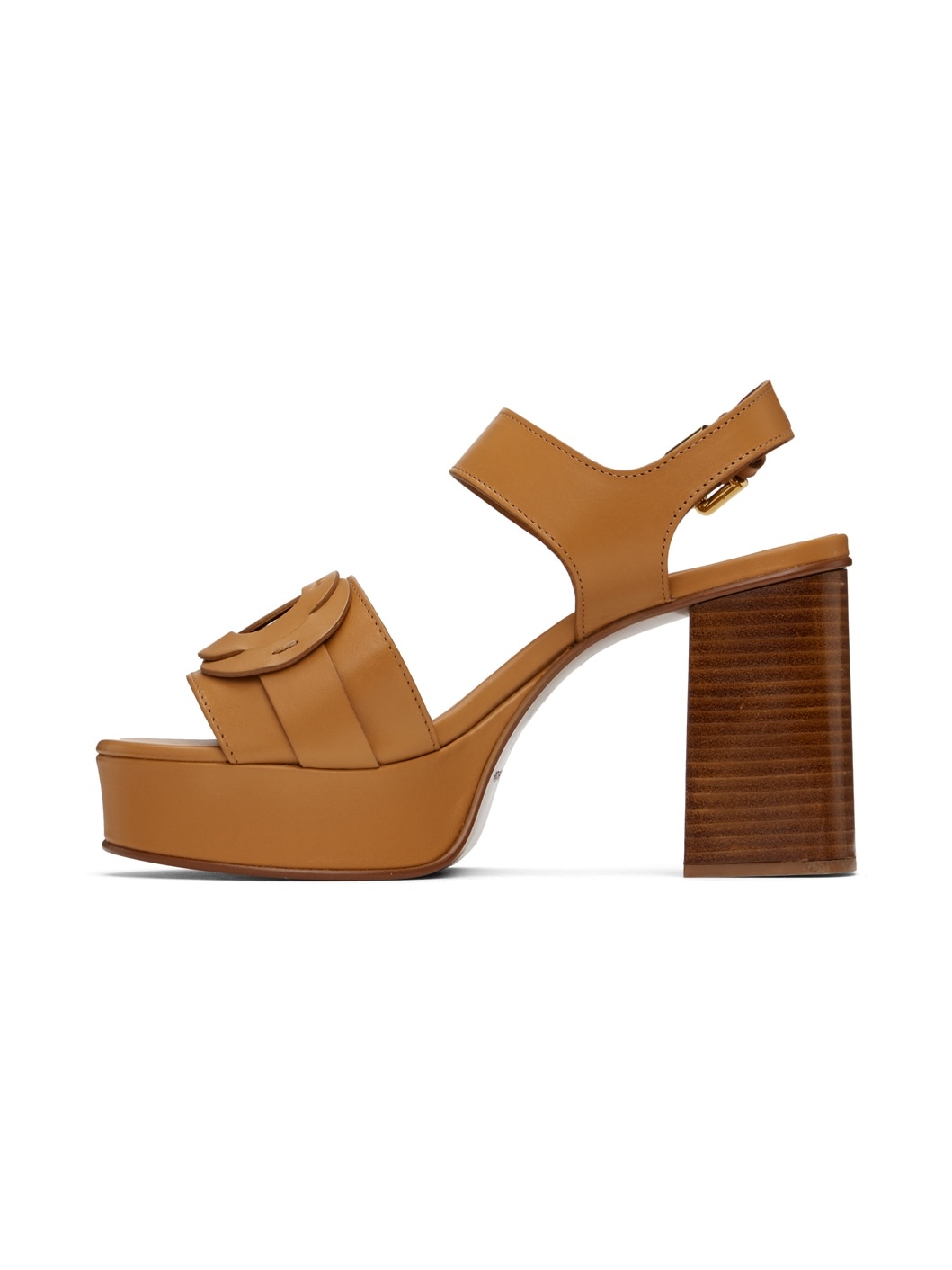 Tan Loys Platform Heeled Sandals - 3