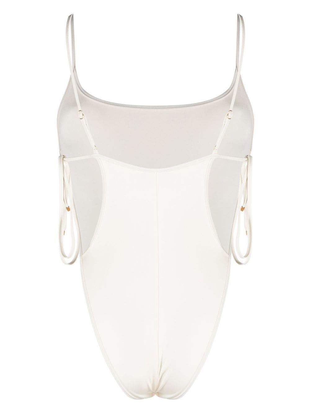 open tie side swimsuit - 2