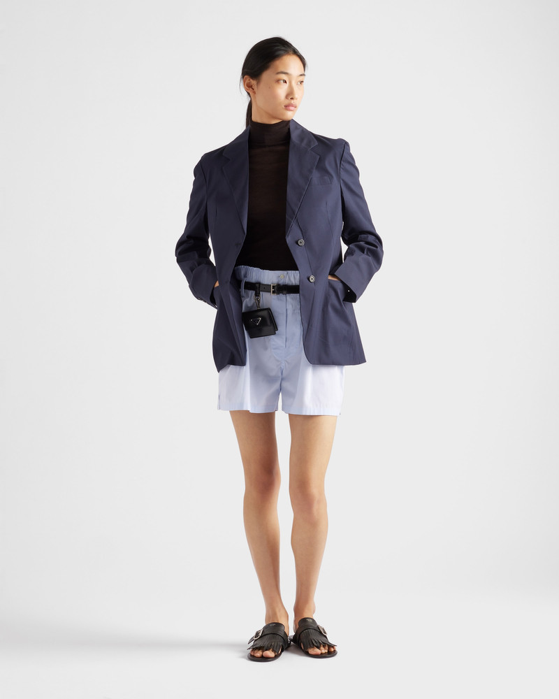 Prada Single-breasted stretch poplin jacket outlook