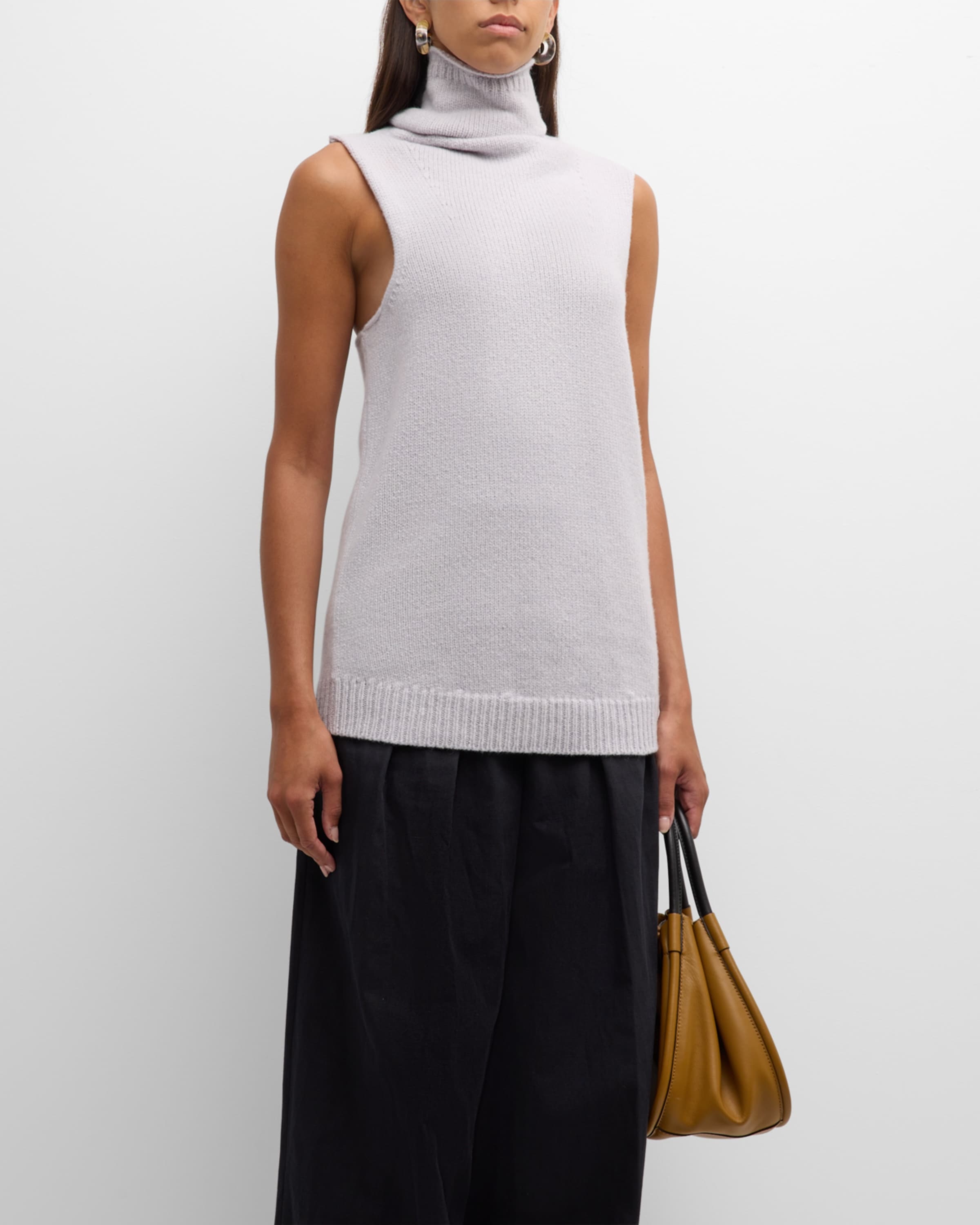 Teenage Sleeveless Wool Turtleneck - 2