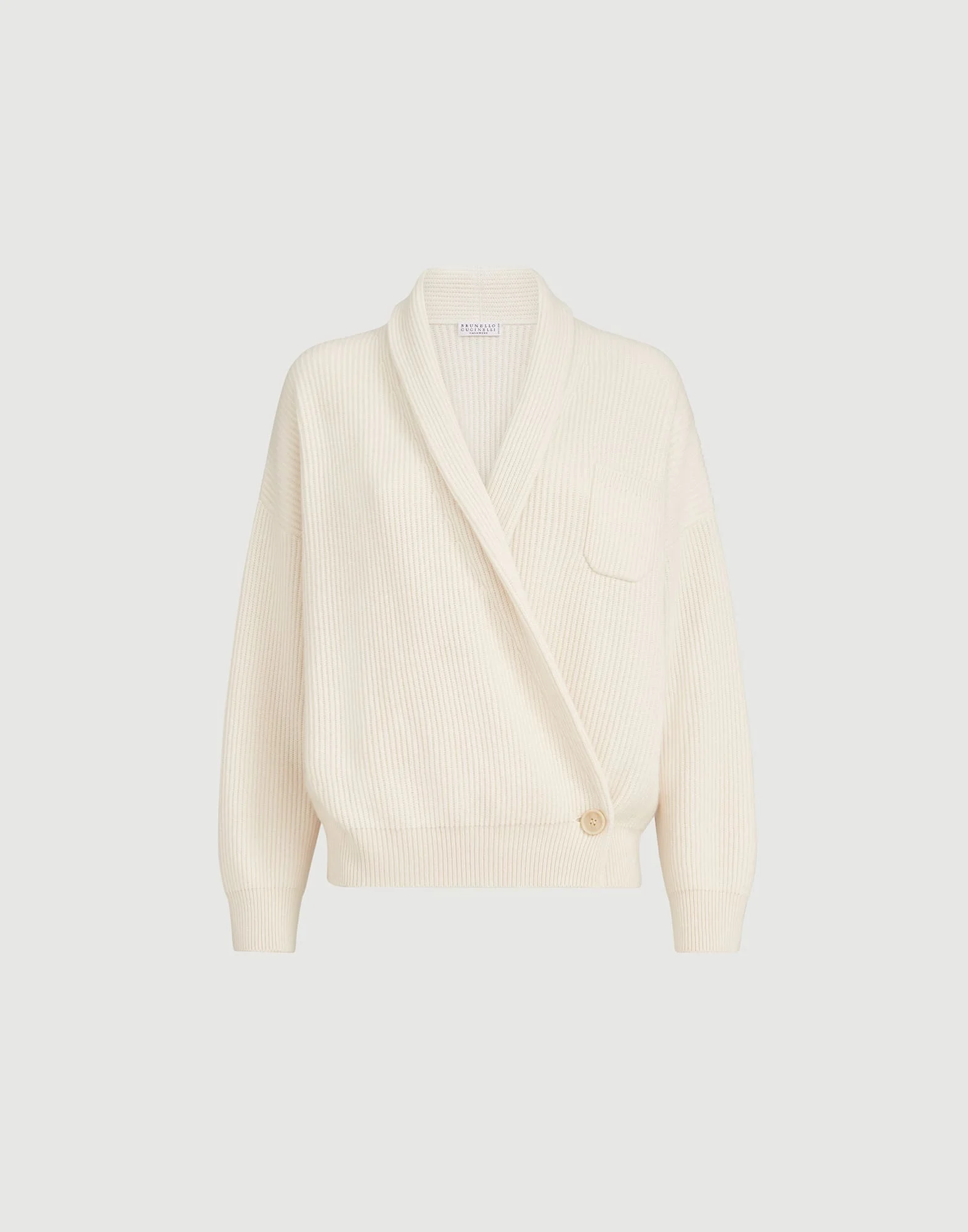 Cashmere English rib cardigan - 1