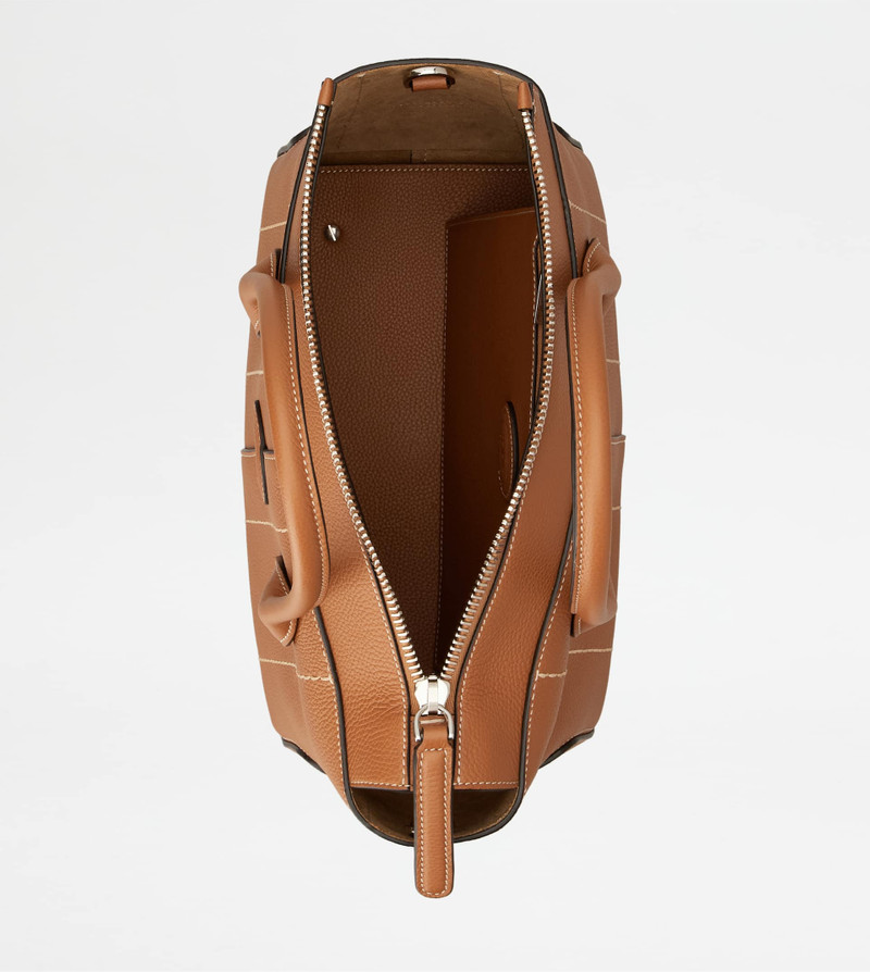 TOD'S DI BAG IN LEATHER SMALL - BROWN 5
