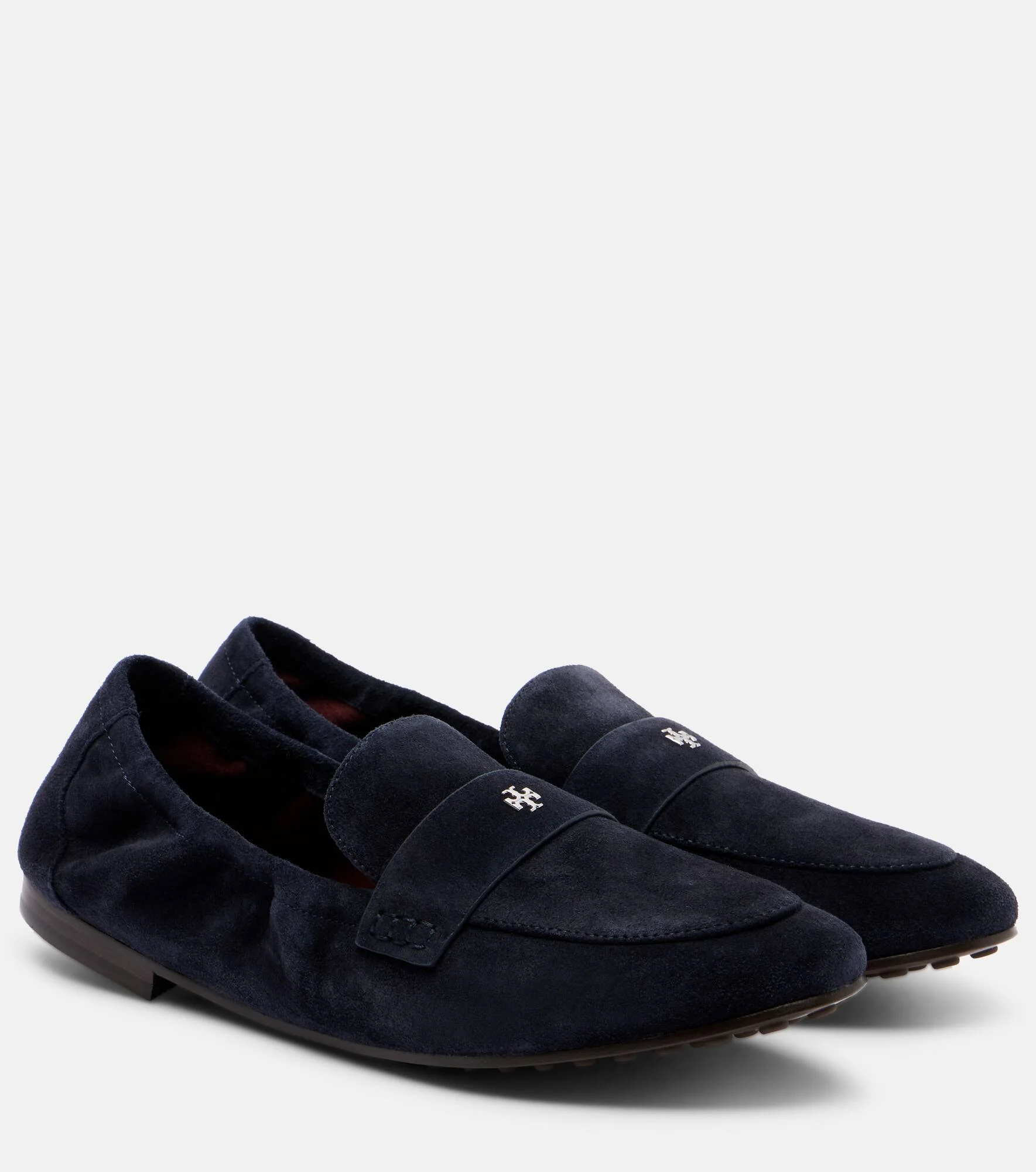 Logo suede loafers - 1