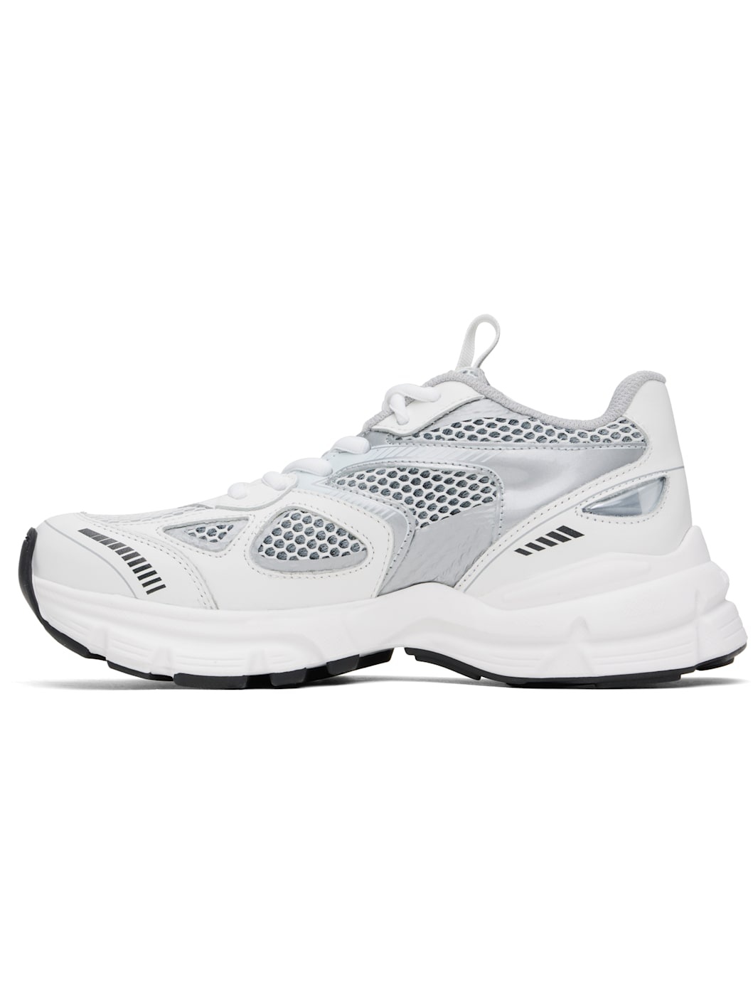 White & Silver Marathon Runner Sneakers - 3