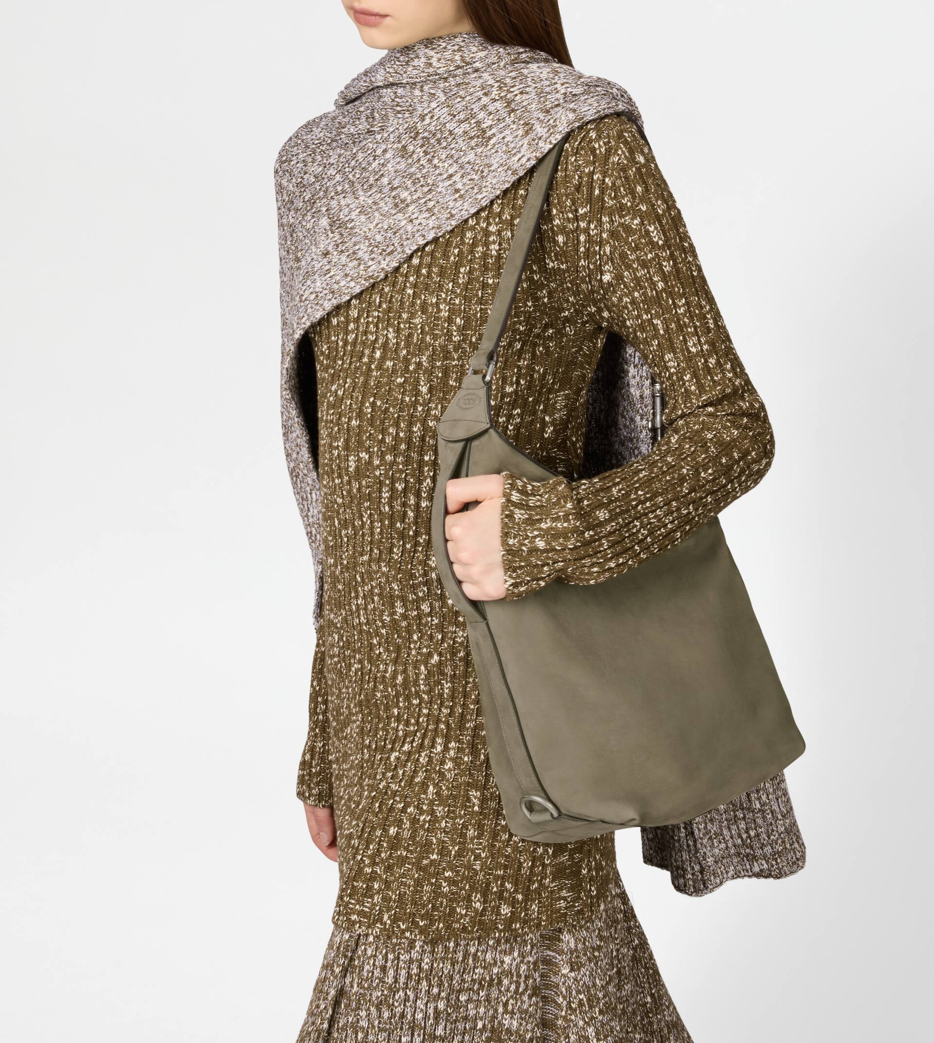 TOD’S MEDA BAG IN NUBUCK SMALL - GREY - 6