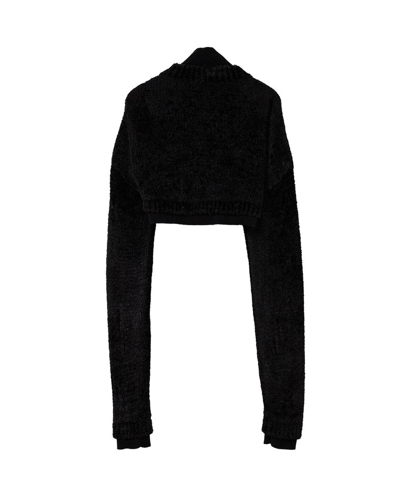 Layered Cropped Knit Cardigan 16
