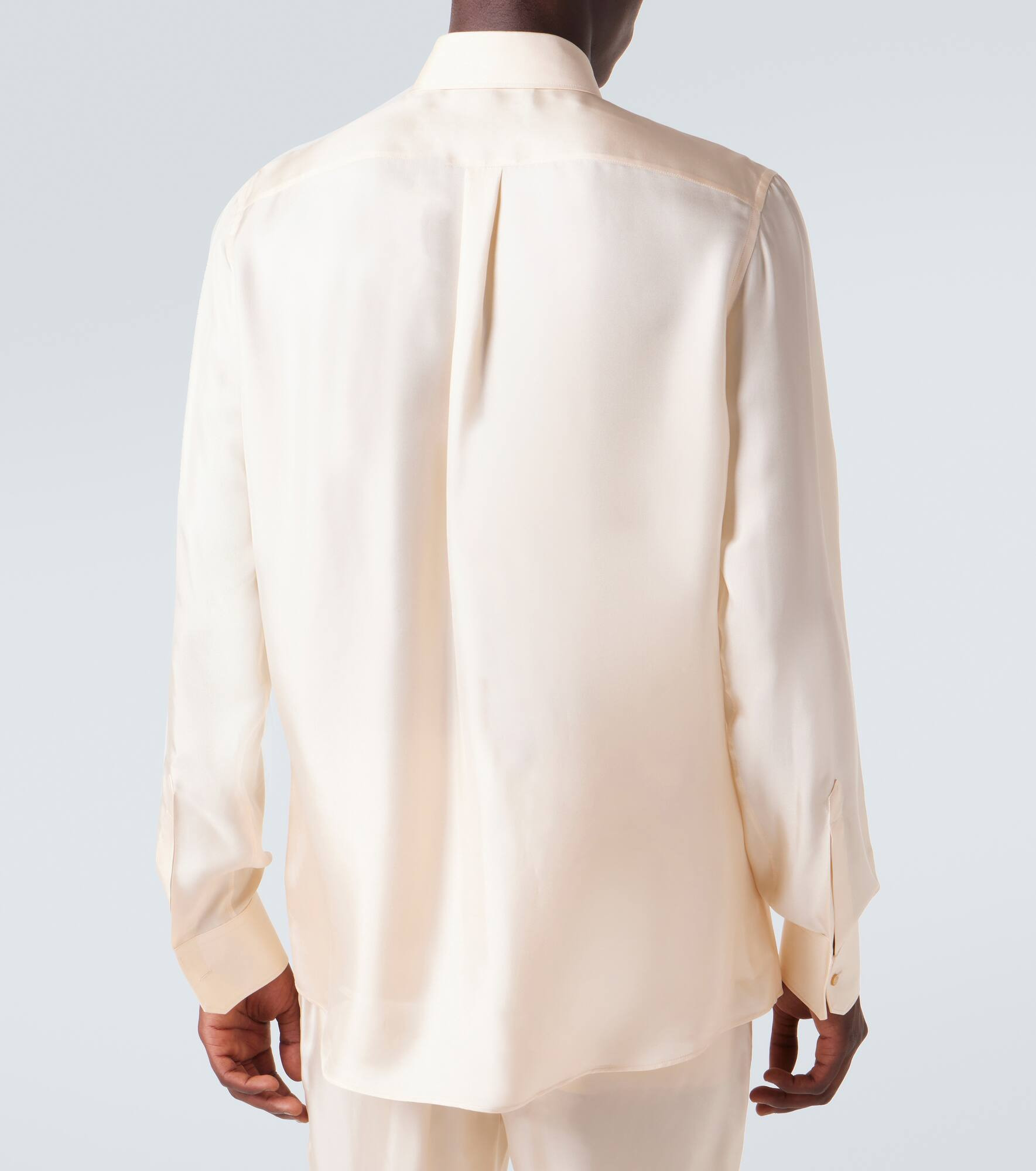 Silk twill dress shirt - 4