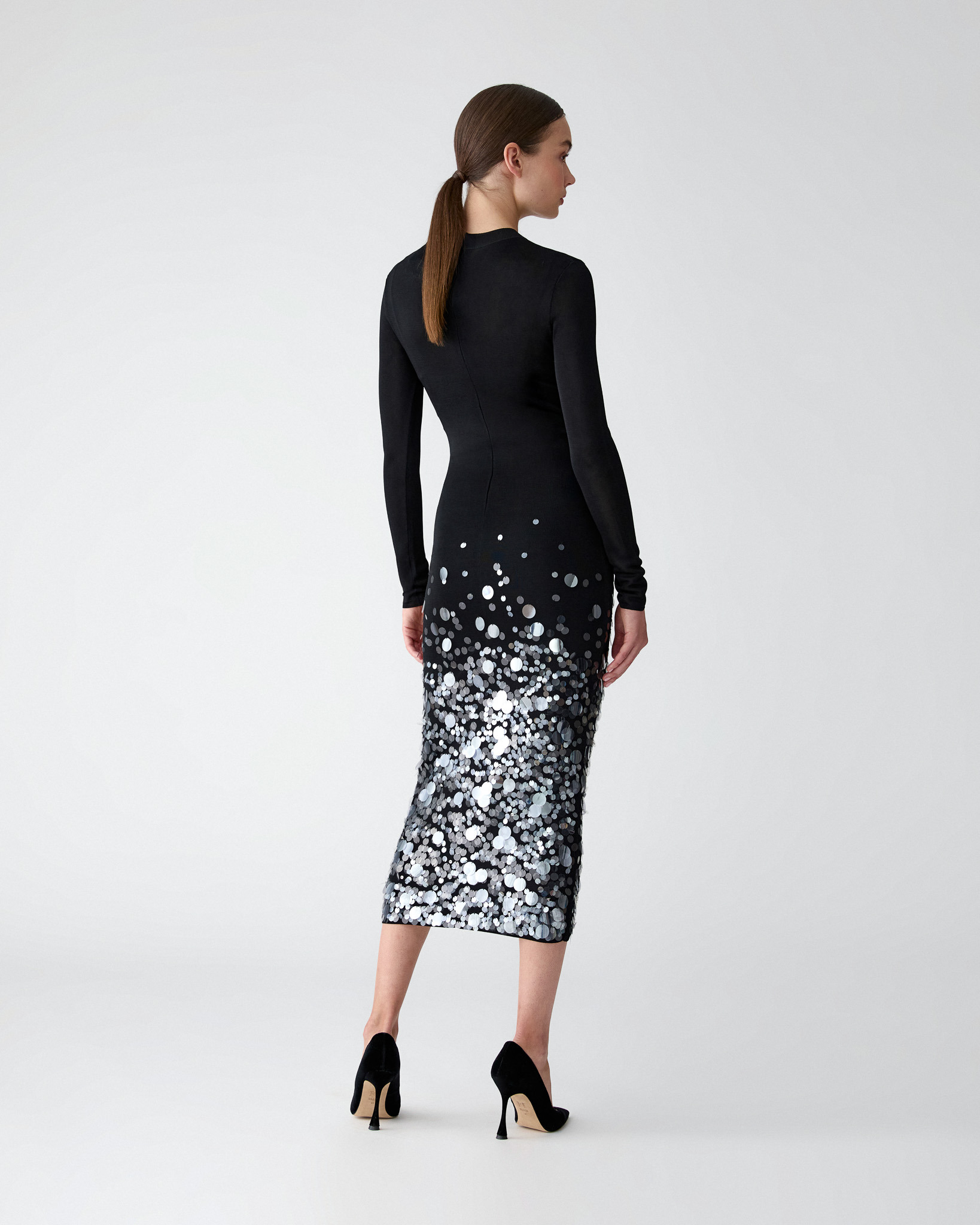 Paillette-Embroidered Cocktail Dress - 3