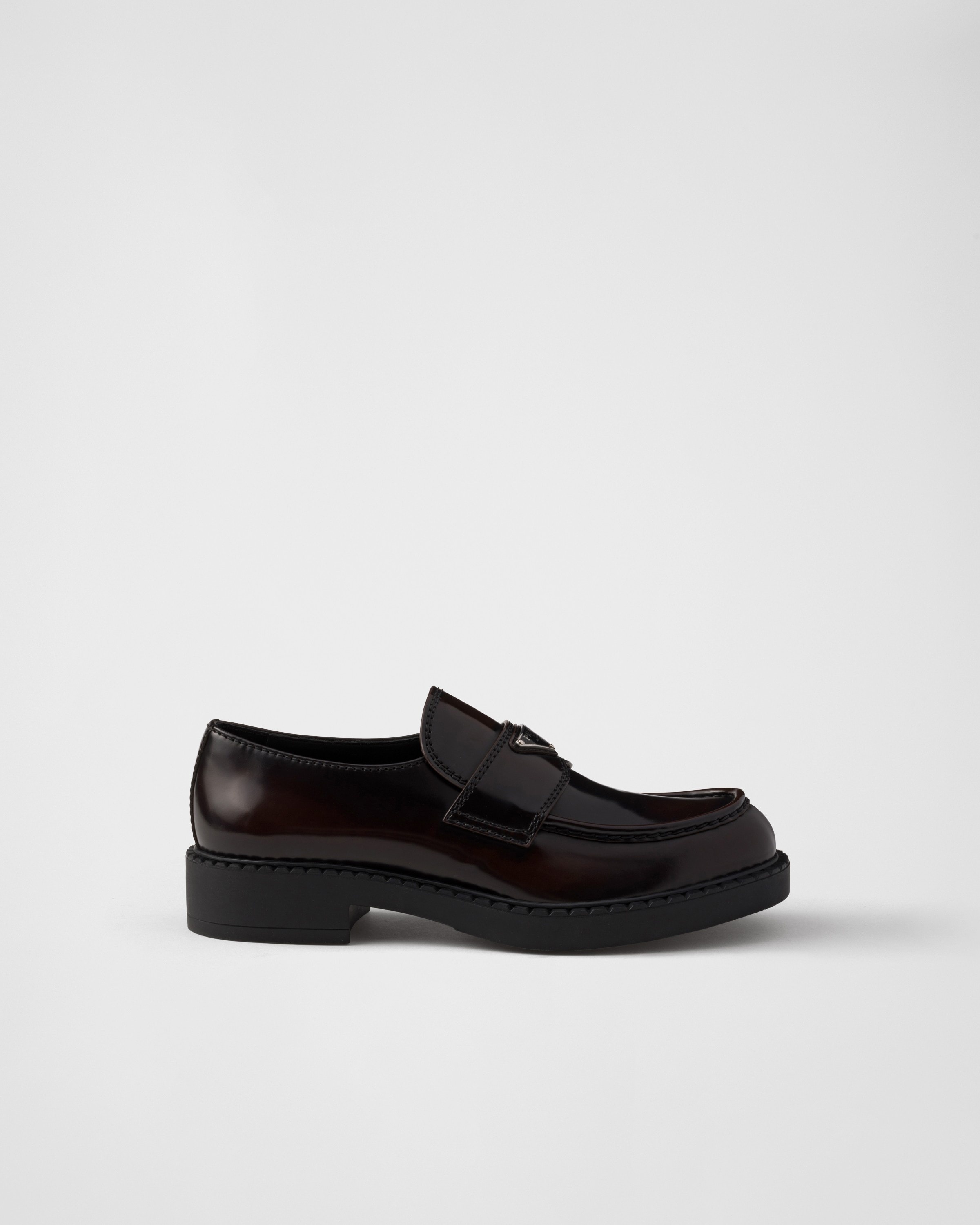 Chocolate brushed leather loafers - 2
