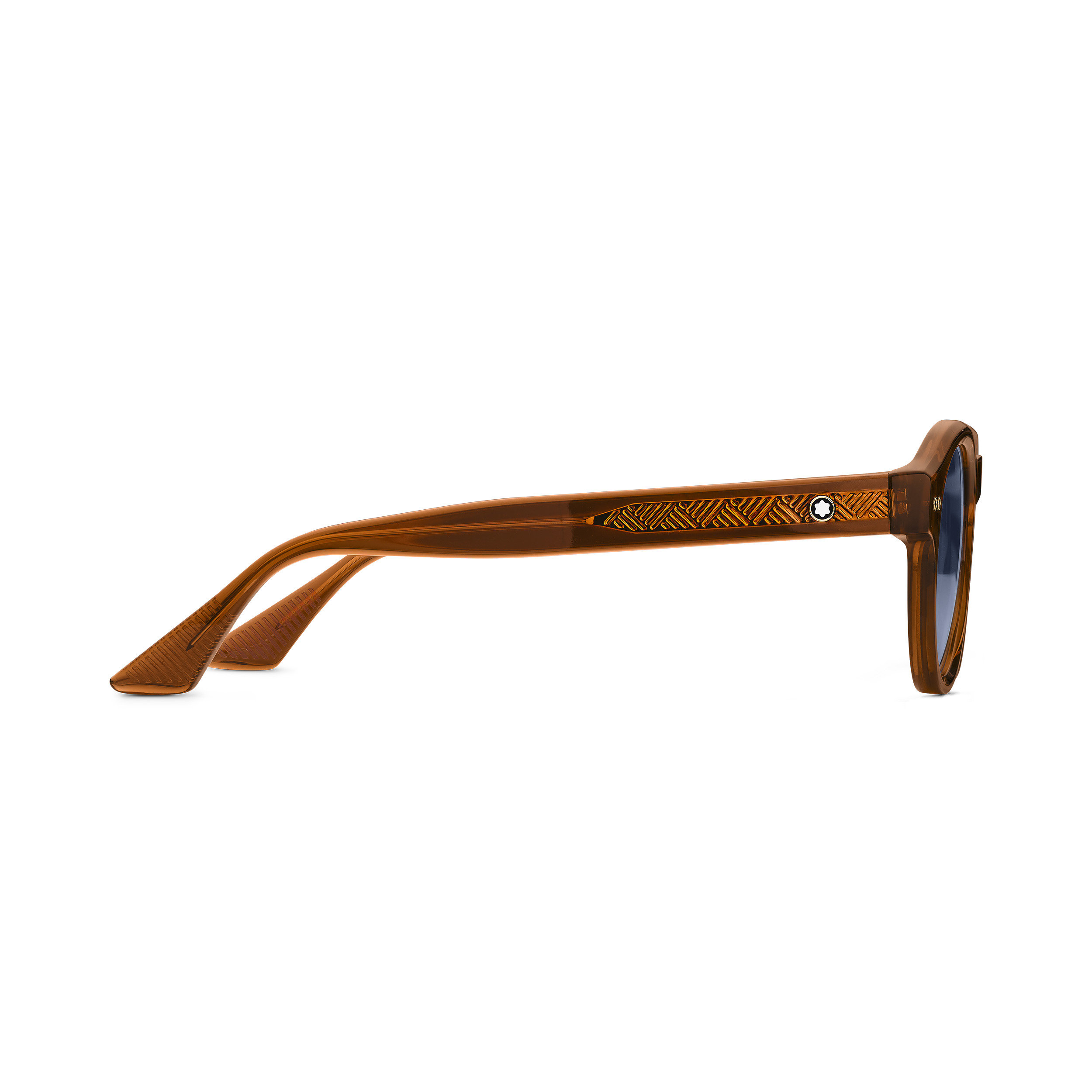 Round Sunglasses with Brown Acetate Frame - 2