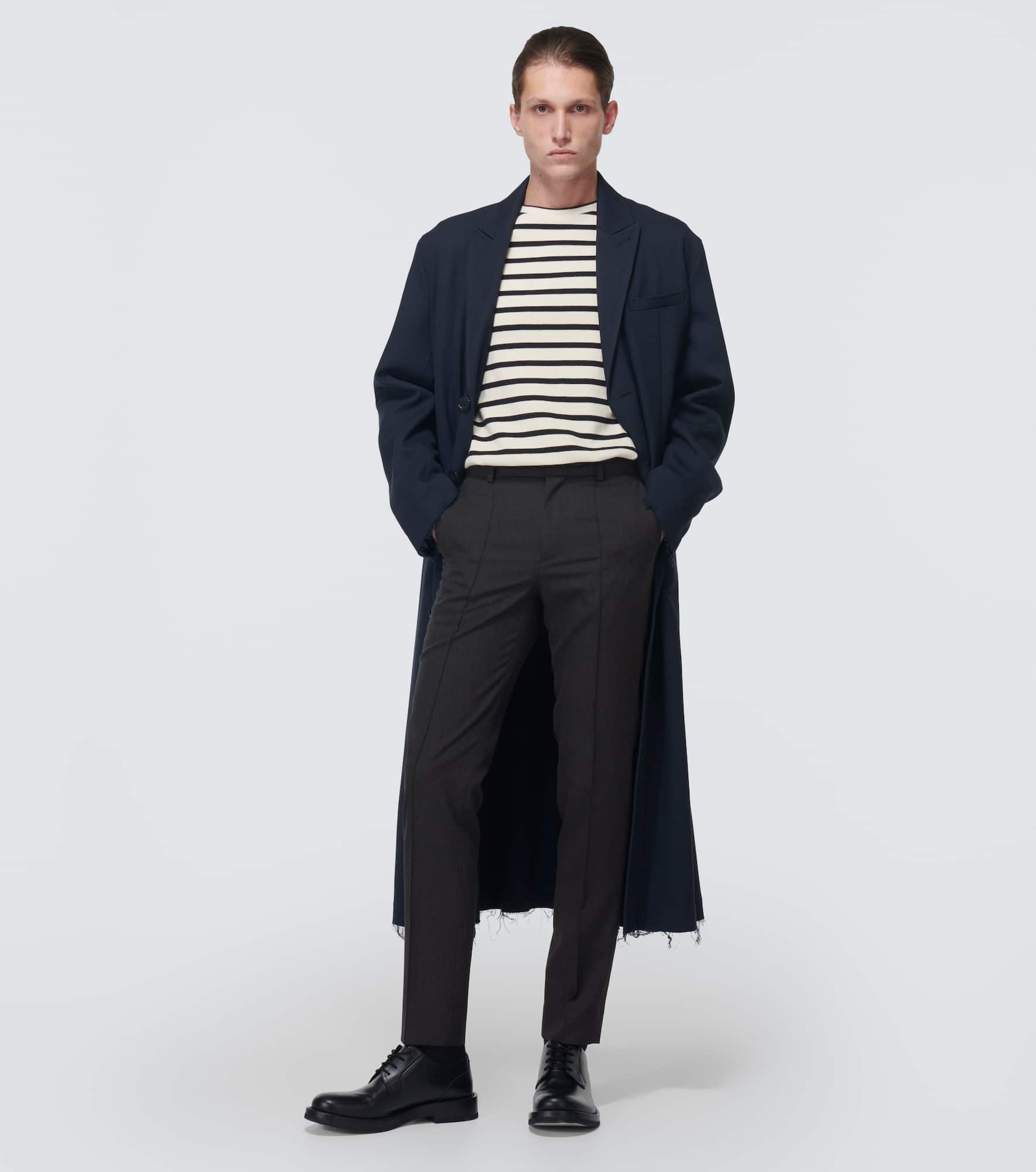 Low-rise wool slim pants - 2