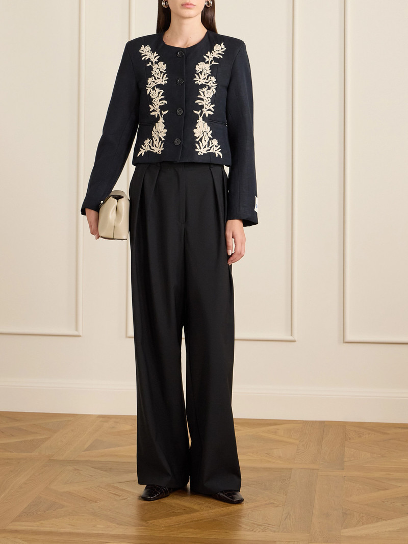 S.S.DALEY Ophelia Cropped Embroidered Woven Jacket outlook