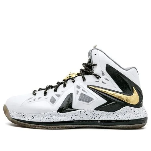 Nike LeBron 10 P.S. Elite+ 'White Gold Black' 579834-100 - 1