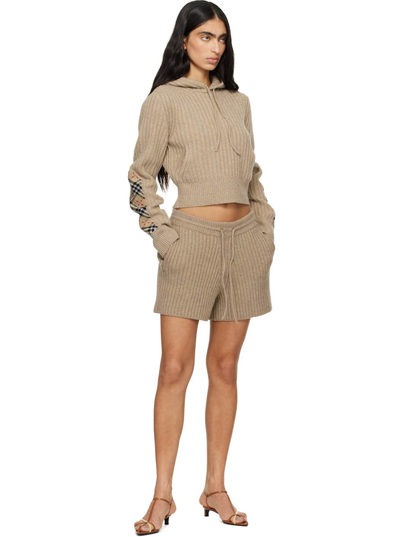 Burberry Beige Wool Shorts outlook