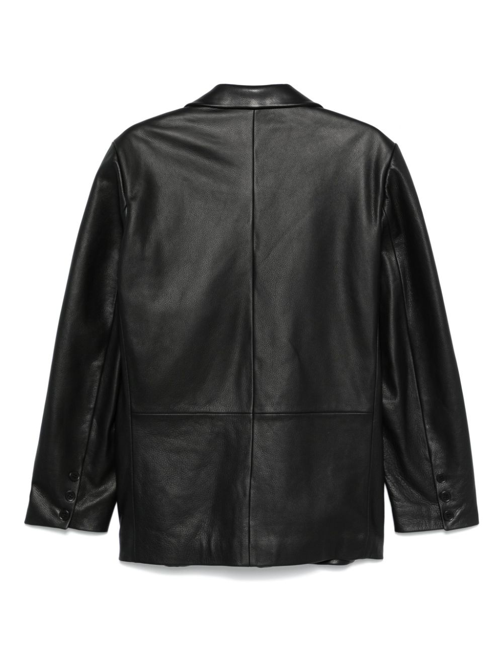 leather blazer - 2